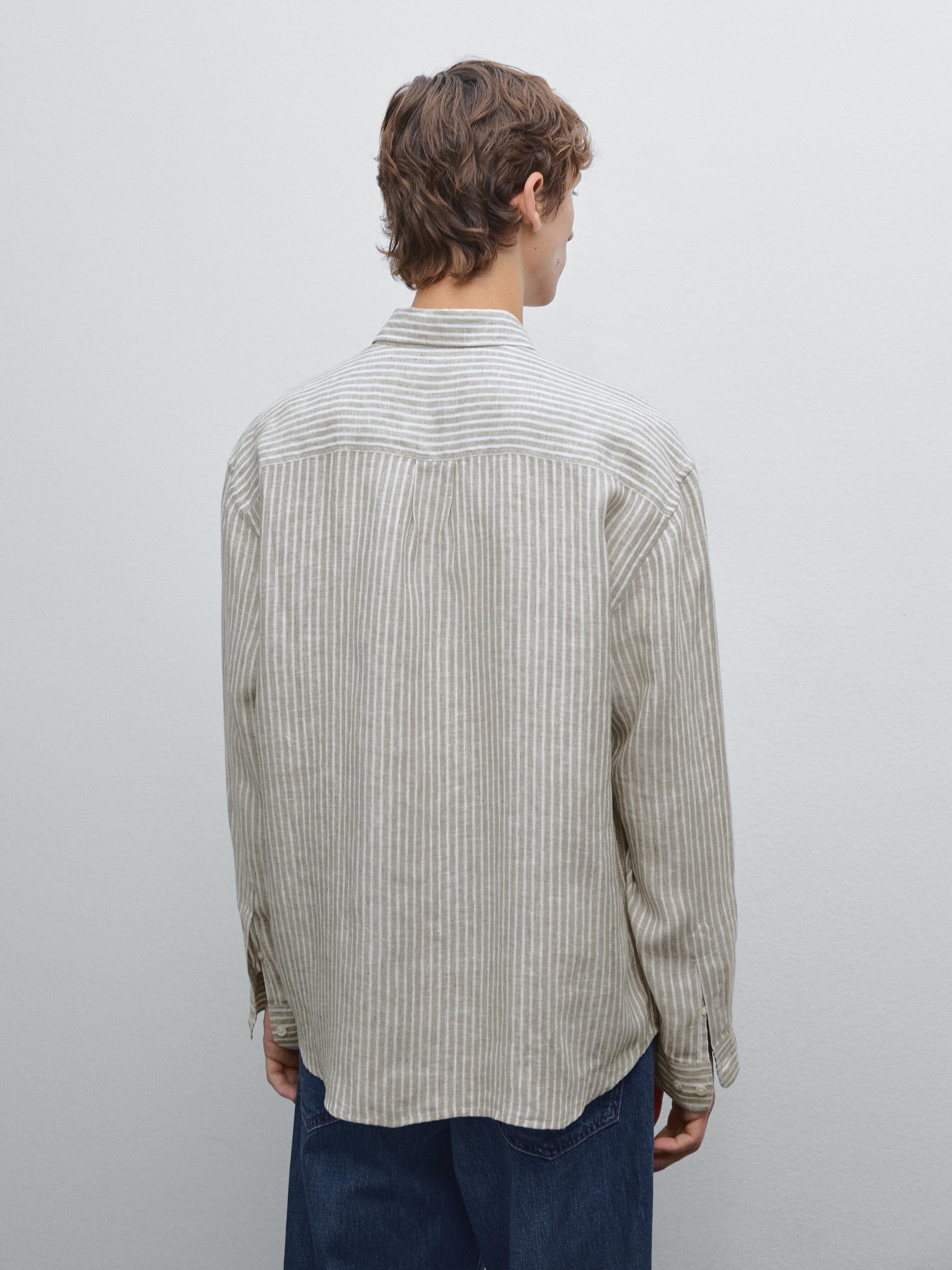 Stribet, regular fit skjorte