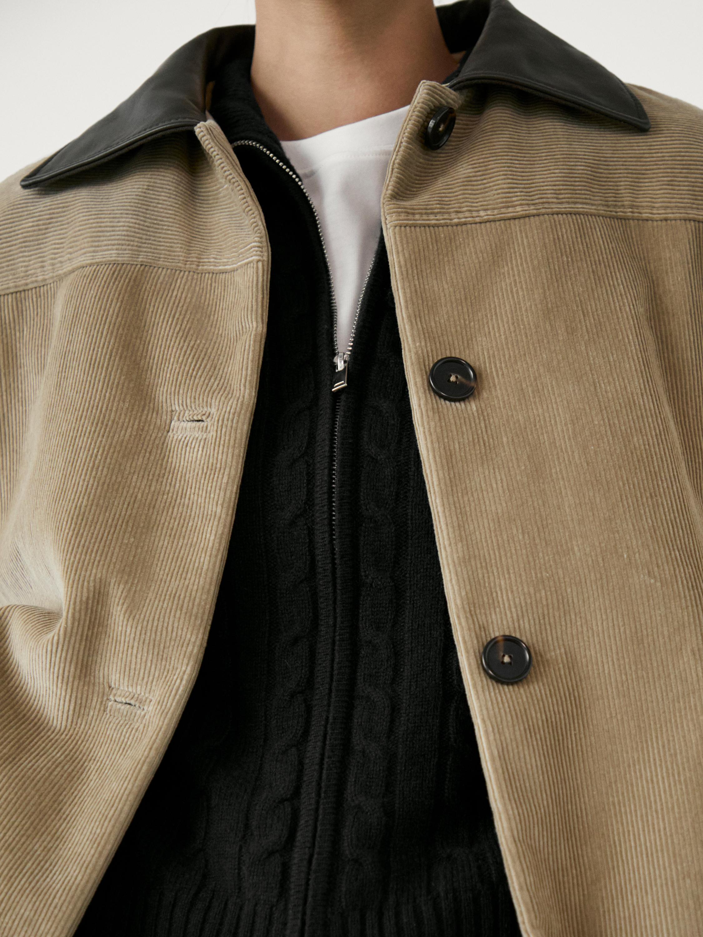 Veste en velours côtelé 100 % coton