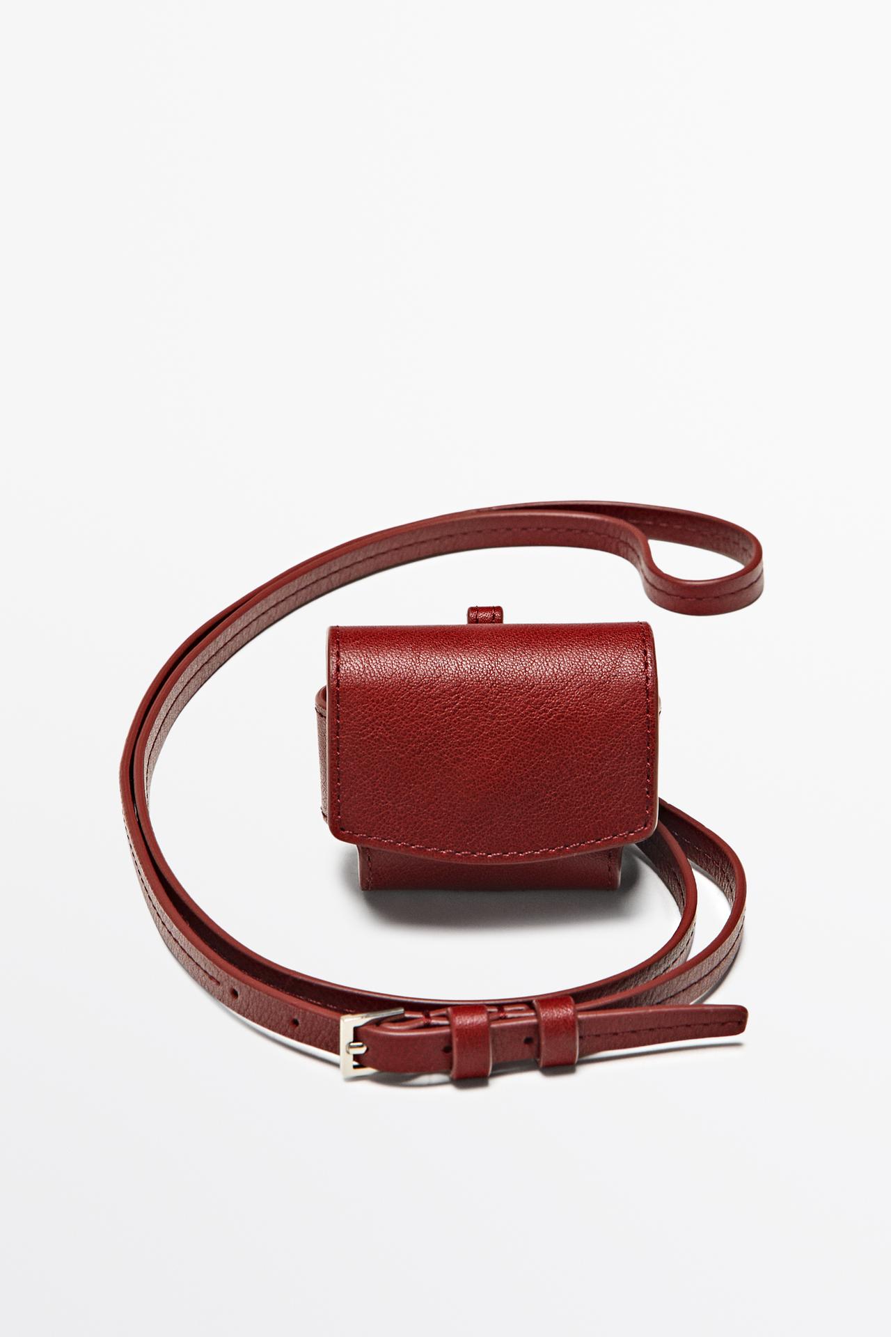 Nappa leather AirPods case — RED