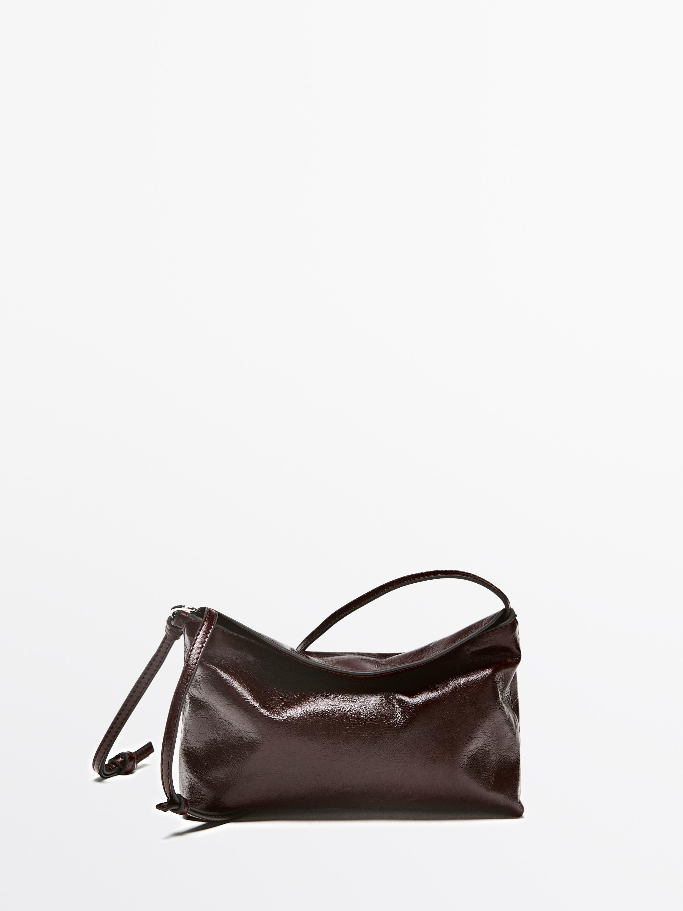 Bolso pouch bandolera piel napa