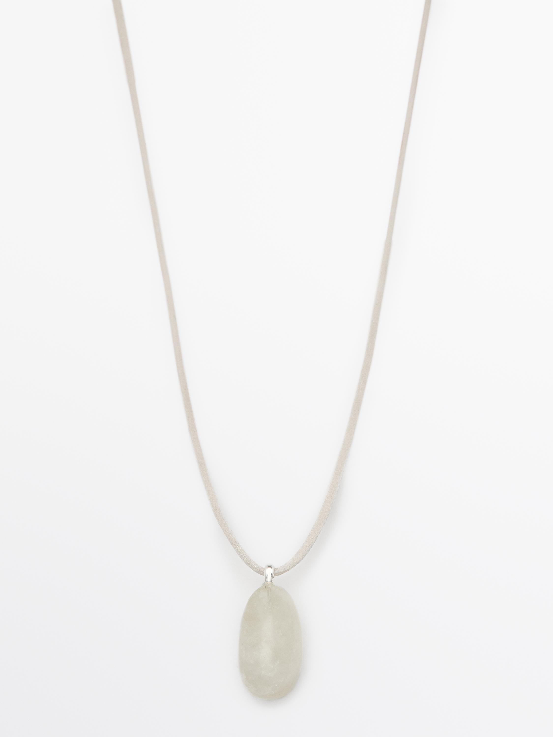 Stone rope necklace