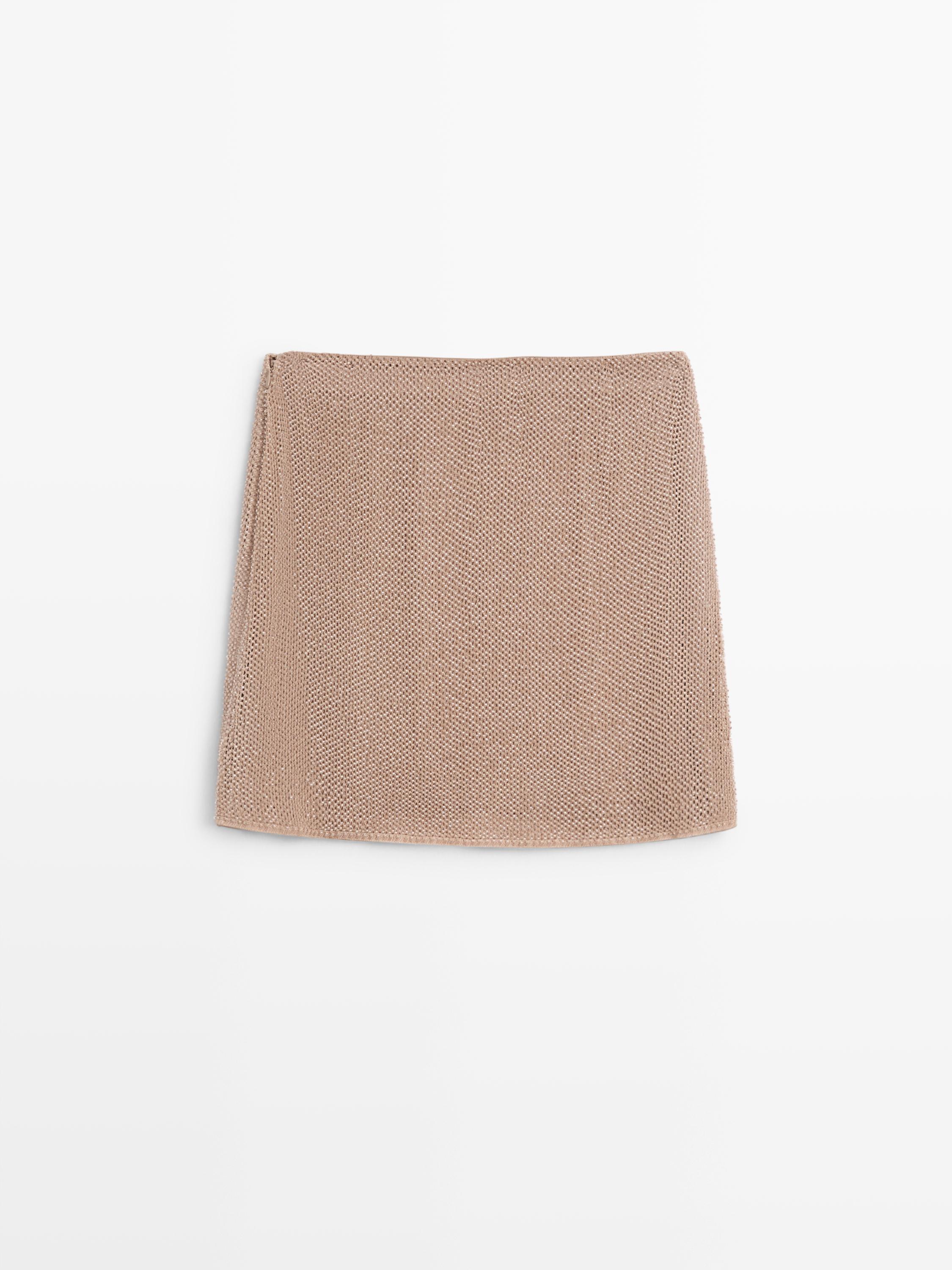 Mini skirt with rhinestone detail