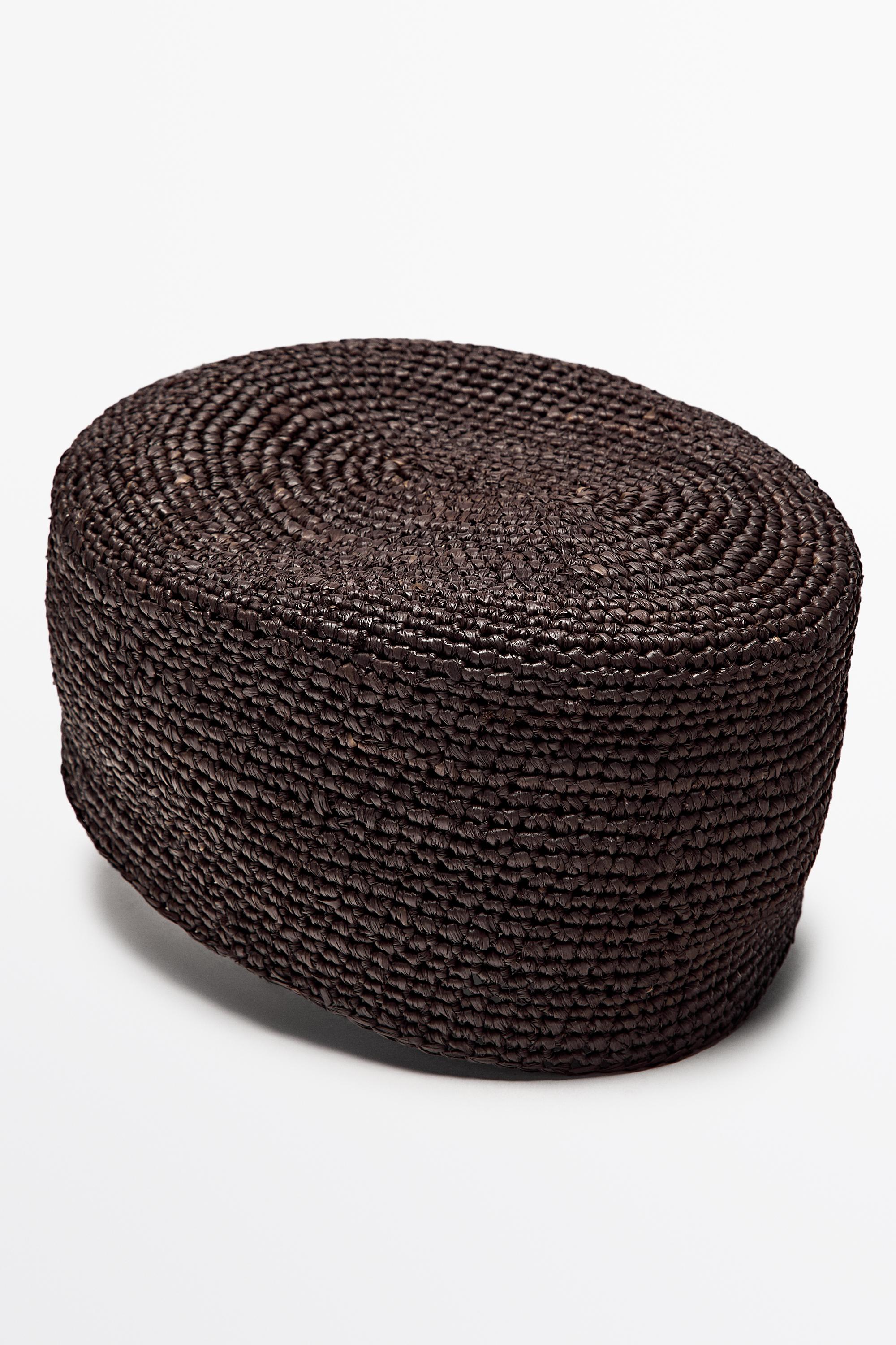 Raffia pillbox hat — OCHRE