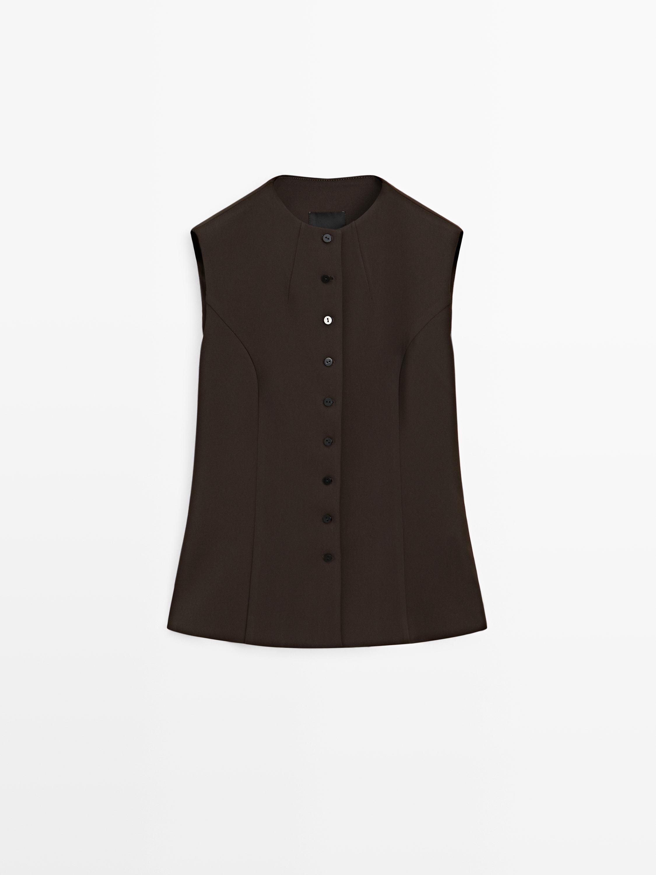 Long fitted waistcoat