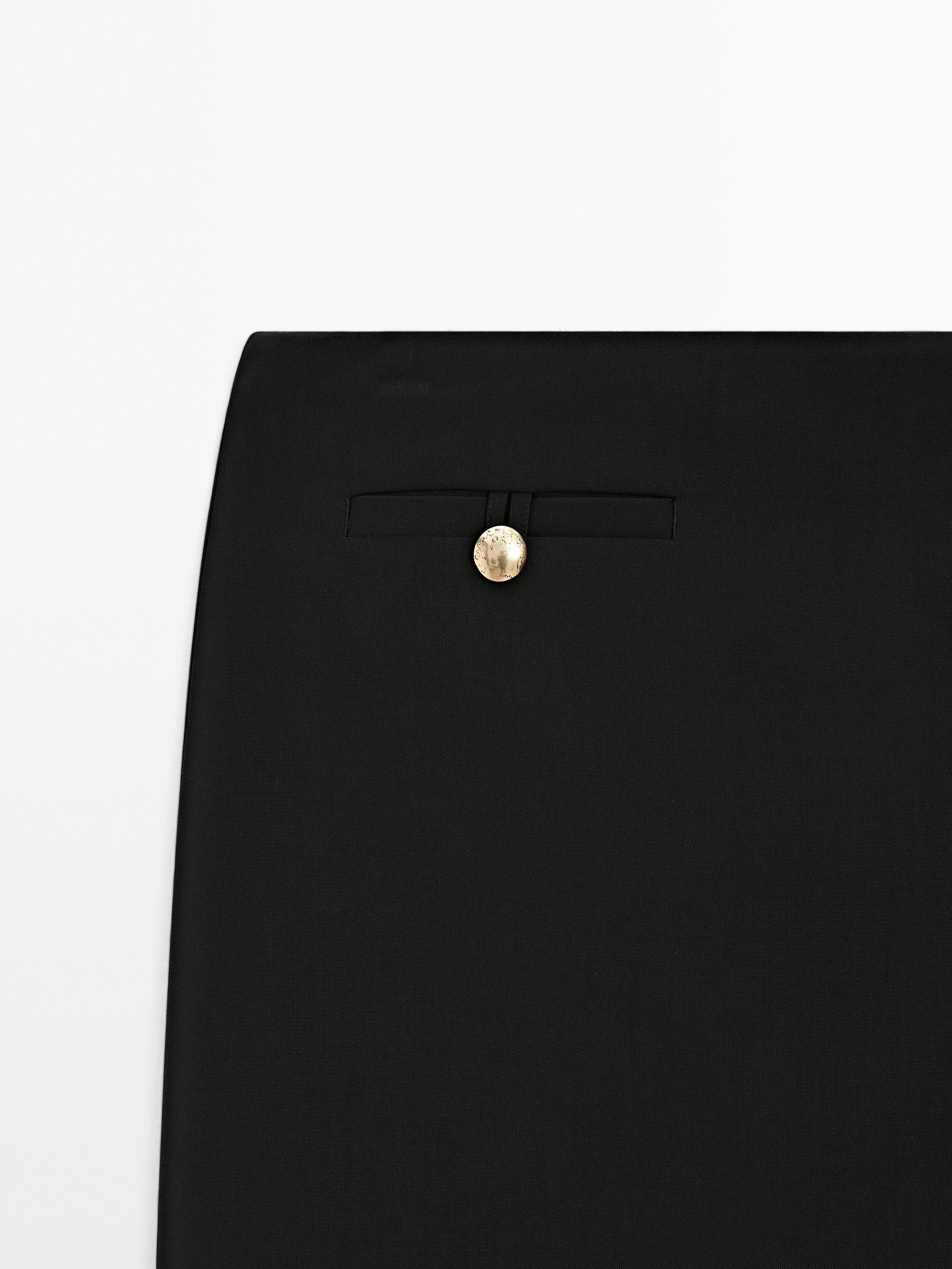Button-up mini skirt