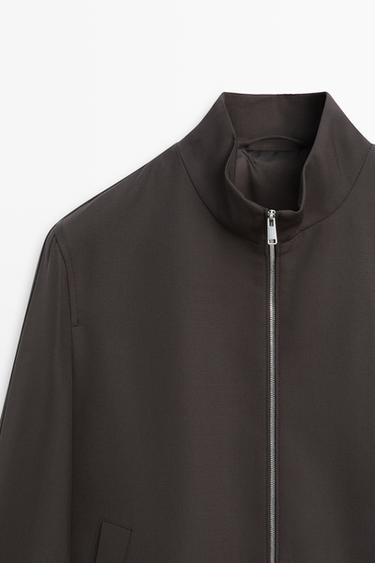 100% cool wool total look jacket — BROWN 4