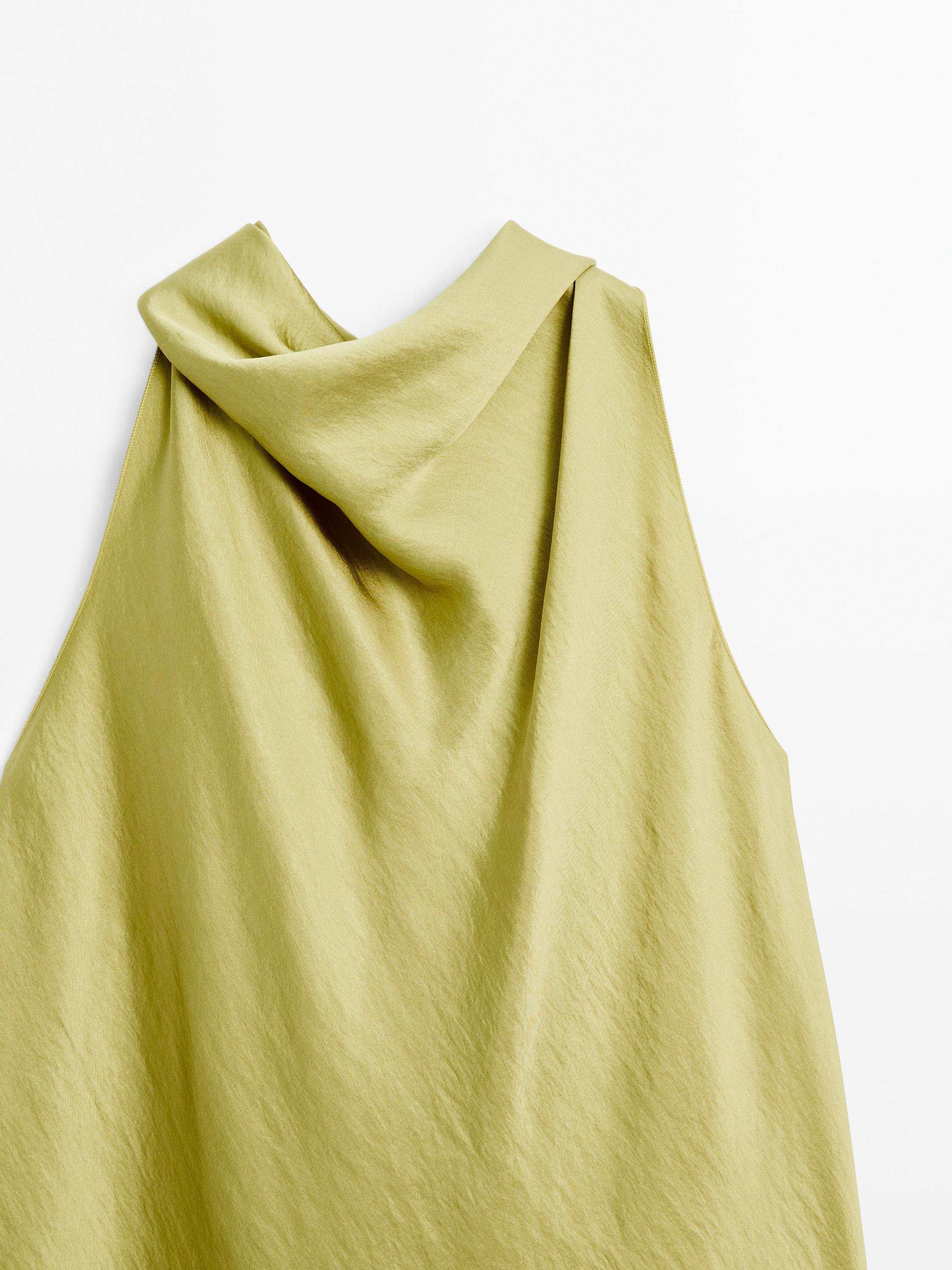 Top fluido satinado detalle lazo - STUDIO