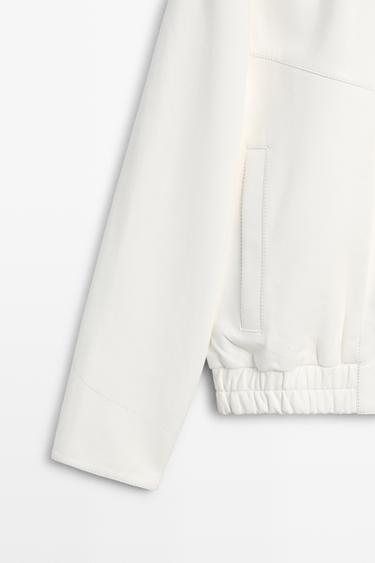 Nappa leather bomber jacket — WHITE 9