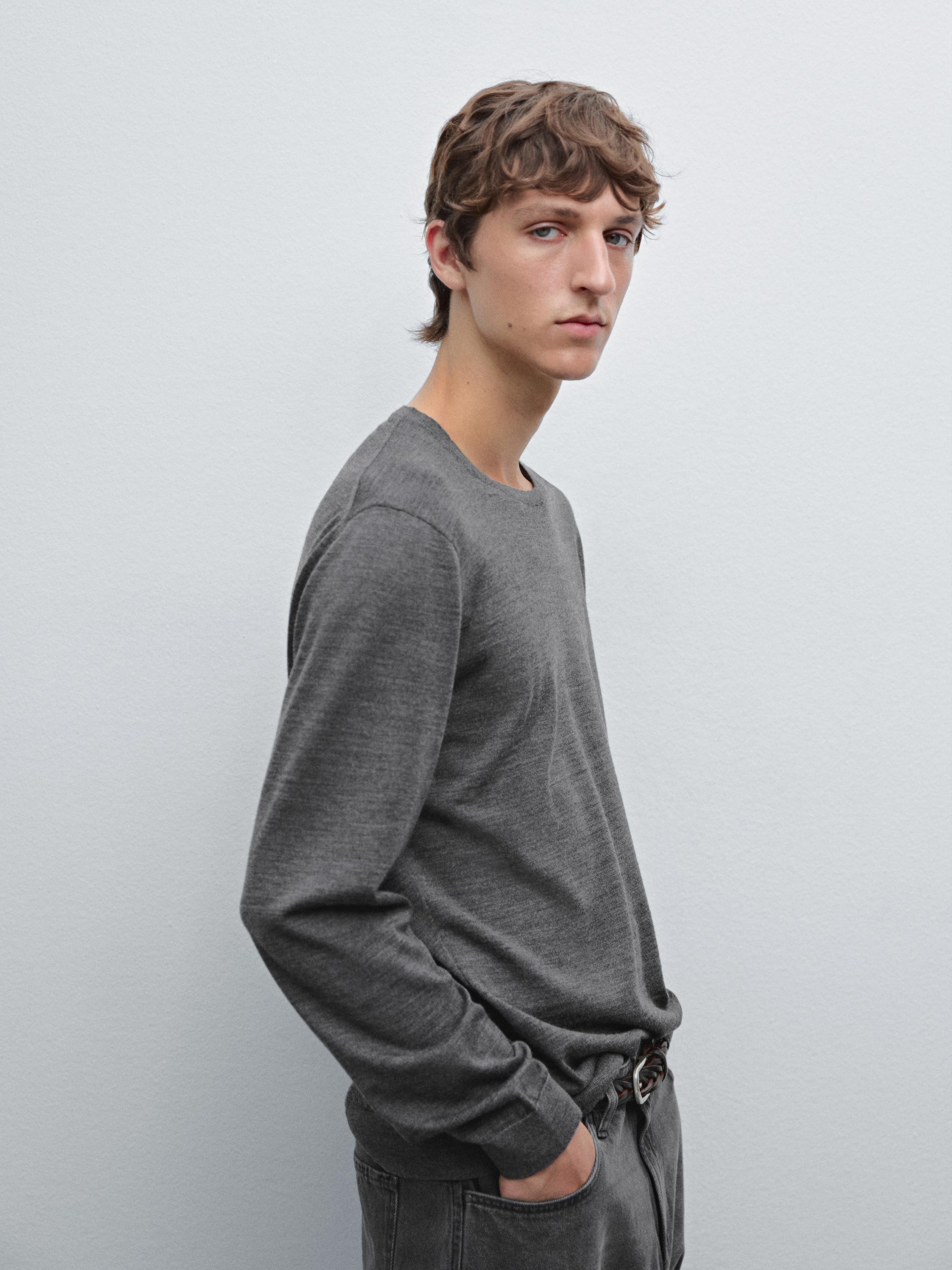 100% merino wool knit sweater