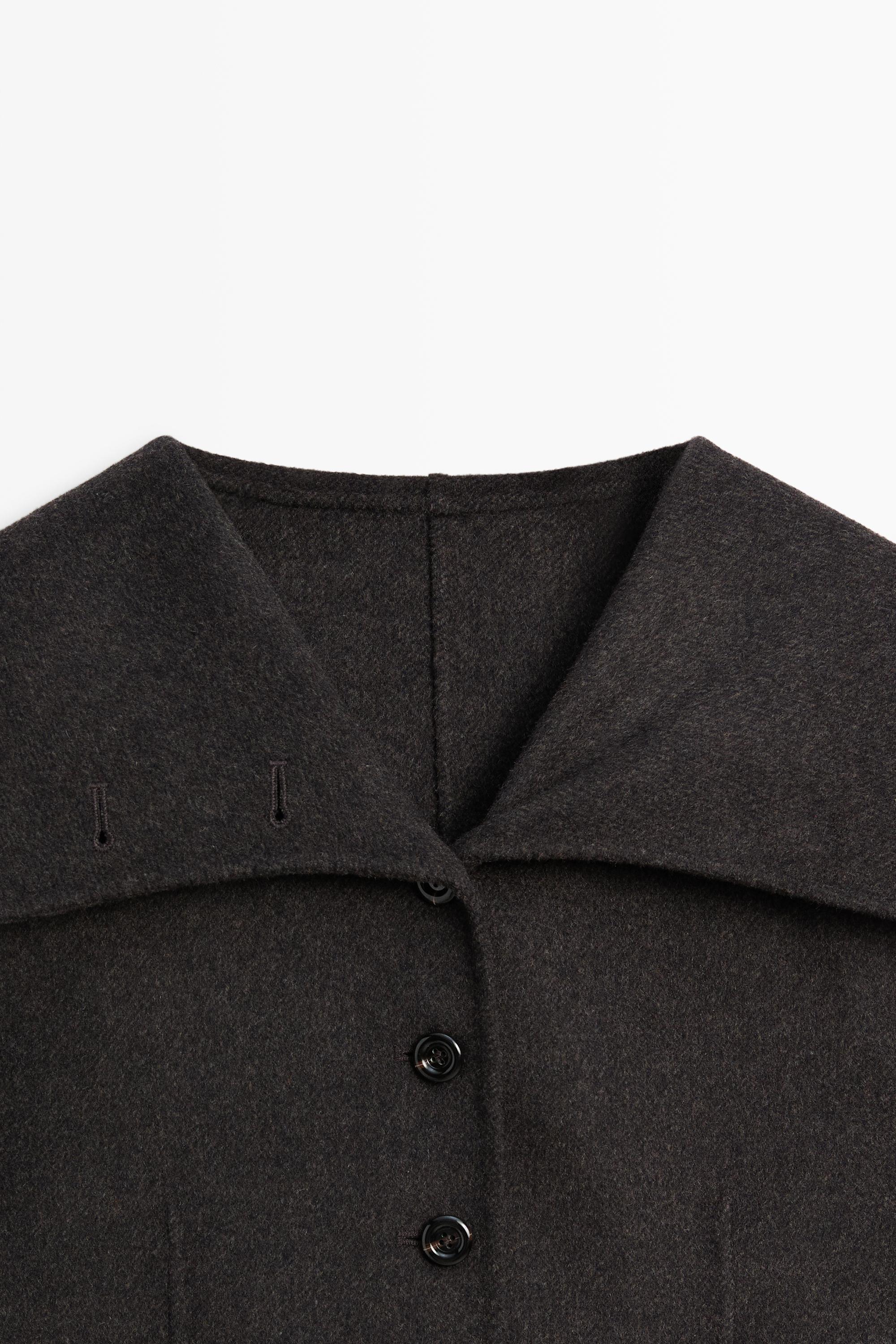 Stand-up collar short jacket — ANTHRACITE GREY