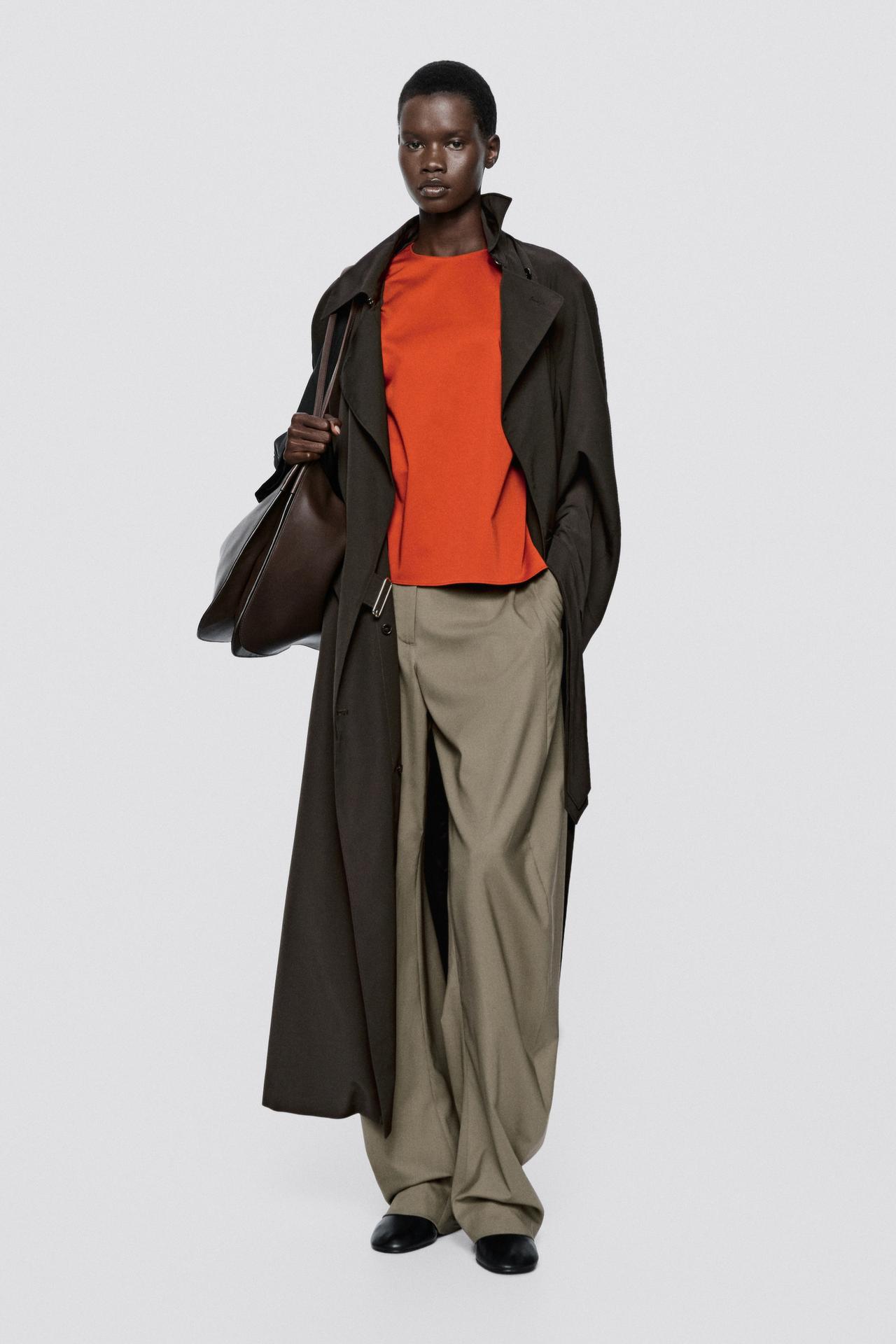 Cotton blend poplin top - LIMITED EDITION — ORANGE