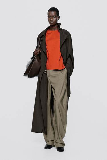 Cotton blend poplin top - LIMITED EDITION — ORANGE 4