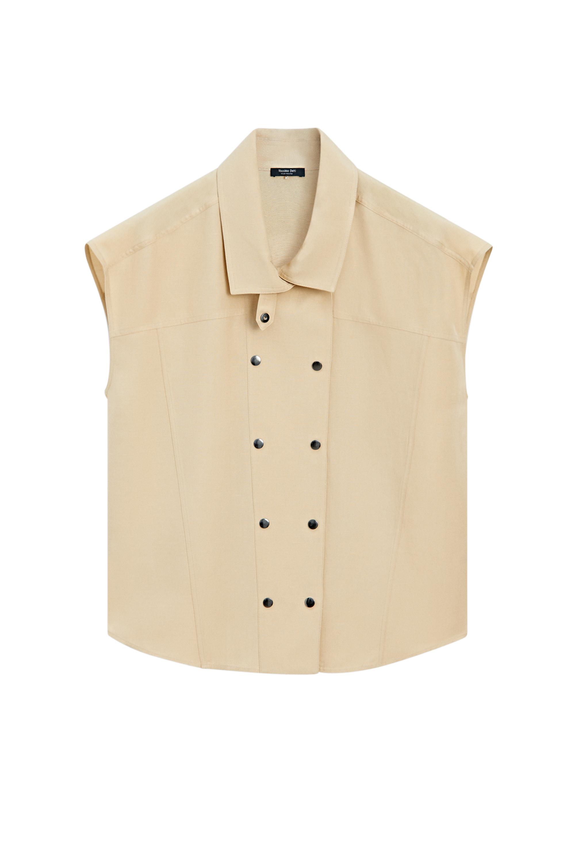 Short sleeve shirt with snap buttons · Rust · Shirts | Massimo Dutti