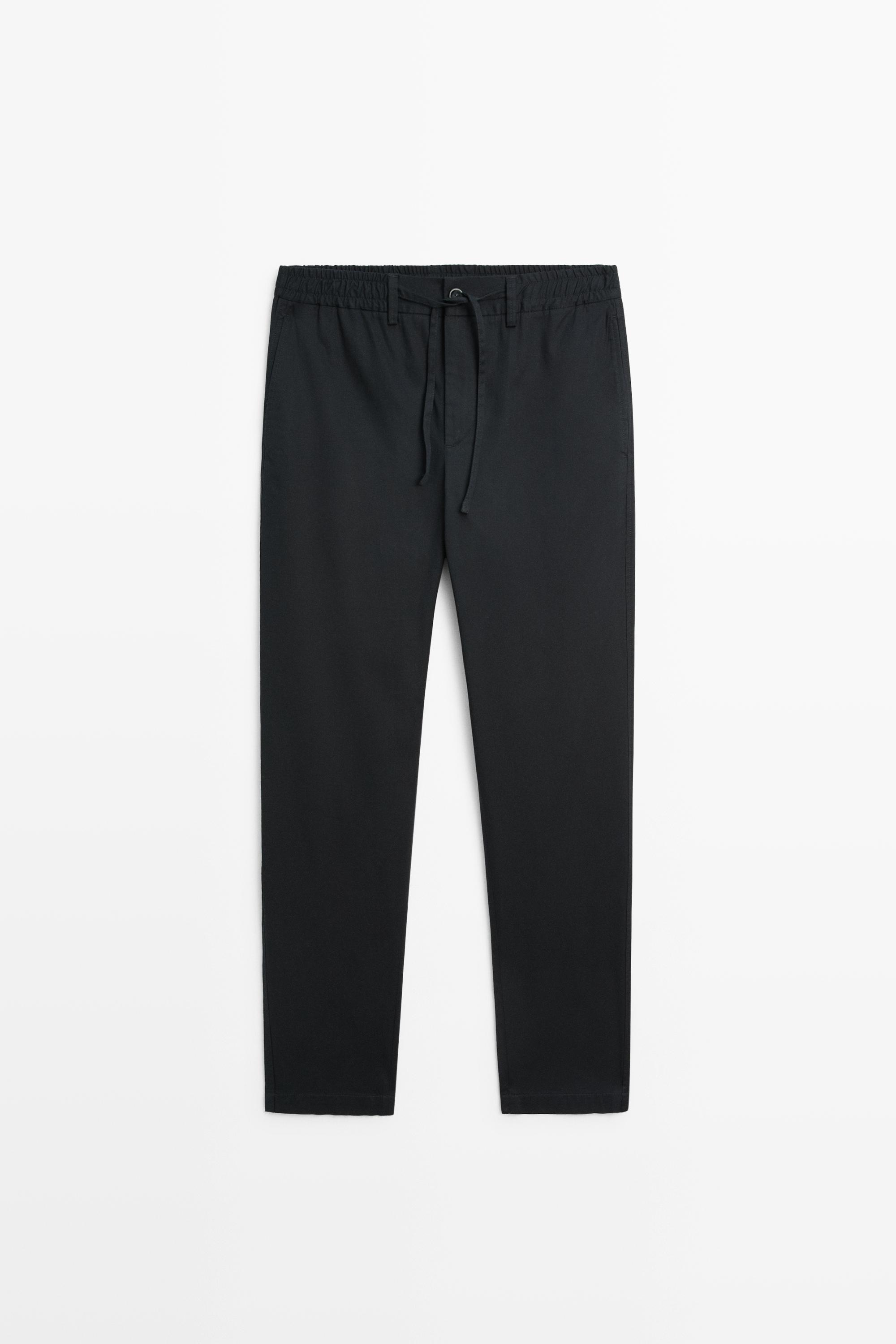 Cotton blend jogger fit pants