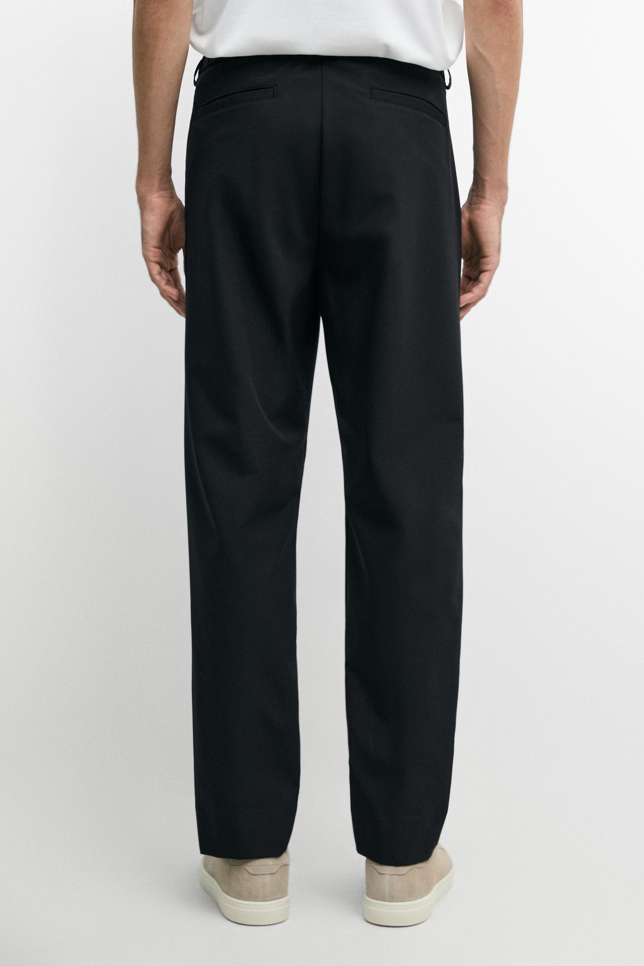 Regular-fit technical trousers — BLACK