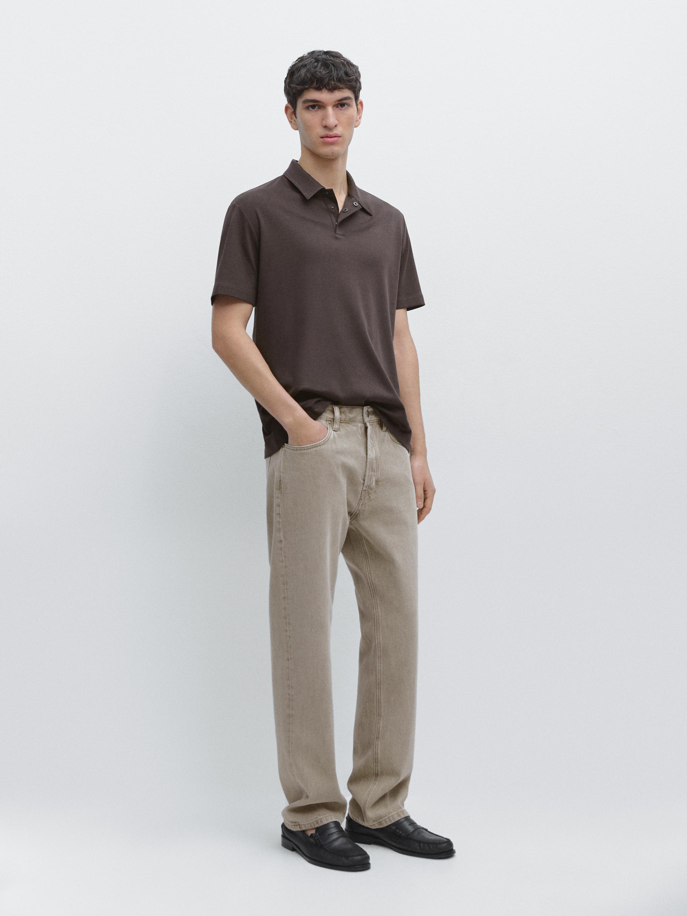 棉質混紡針織短袖 Polo 衫