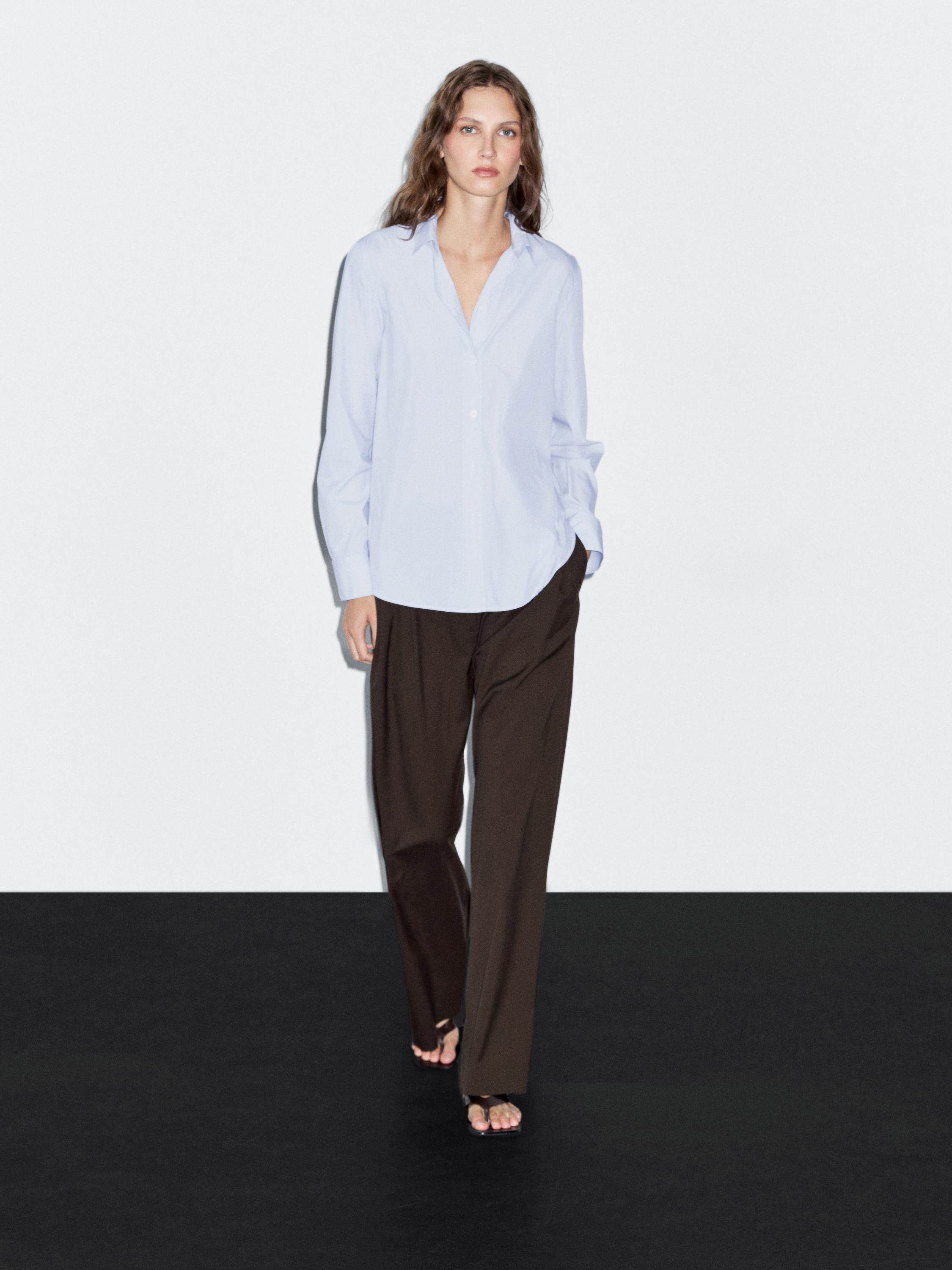 Gestreept stretch overhemd