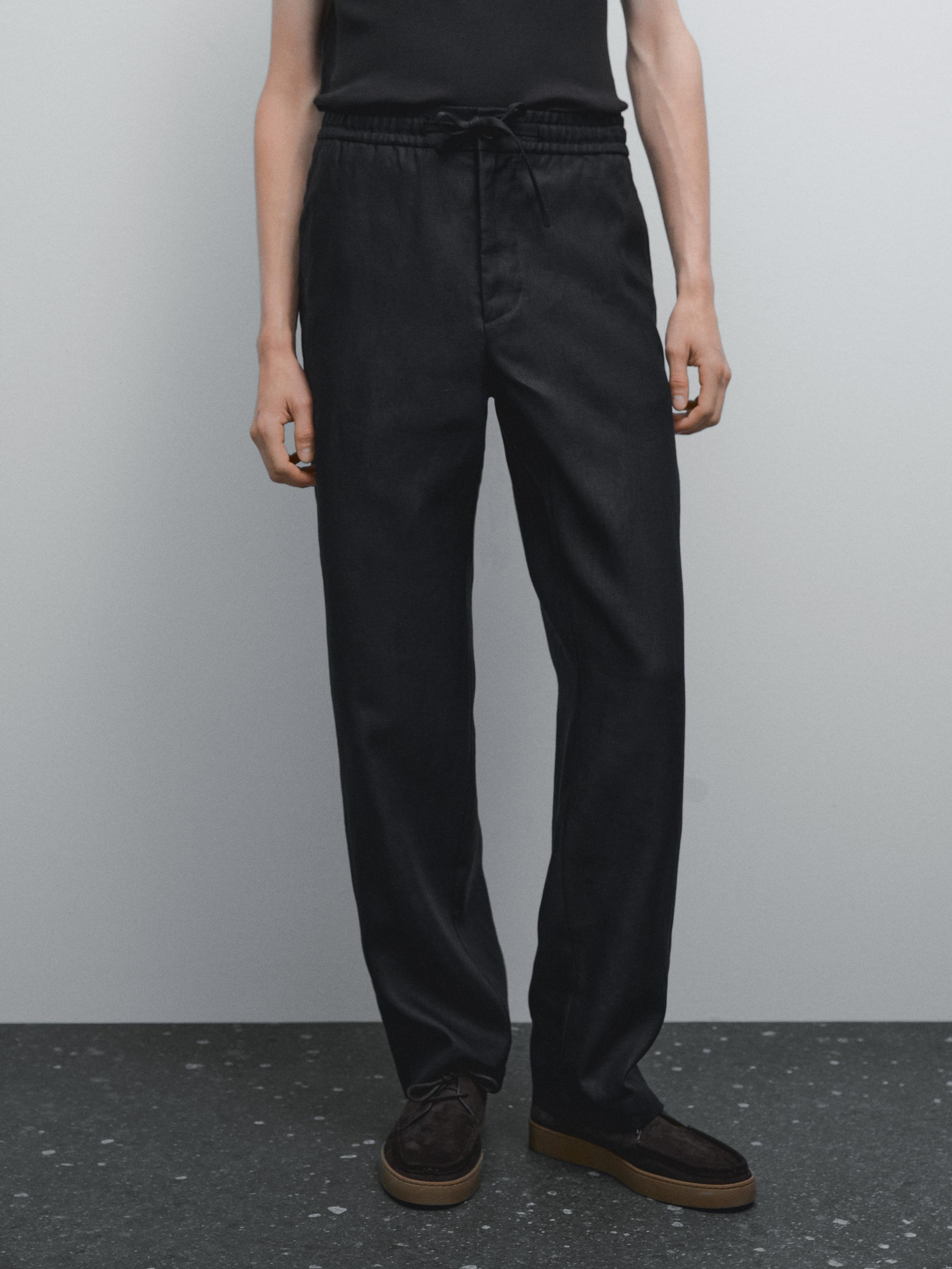 Pantalón jogger 100% lino