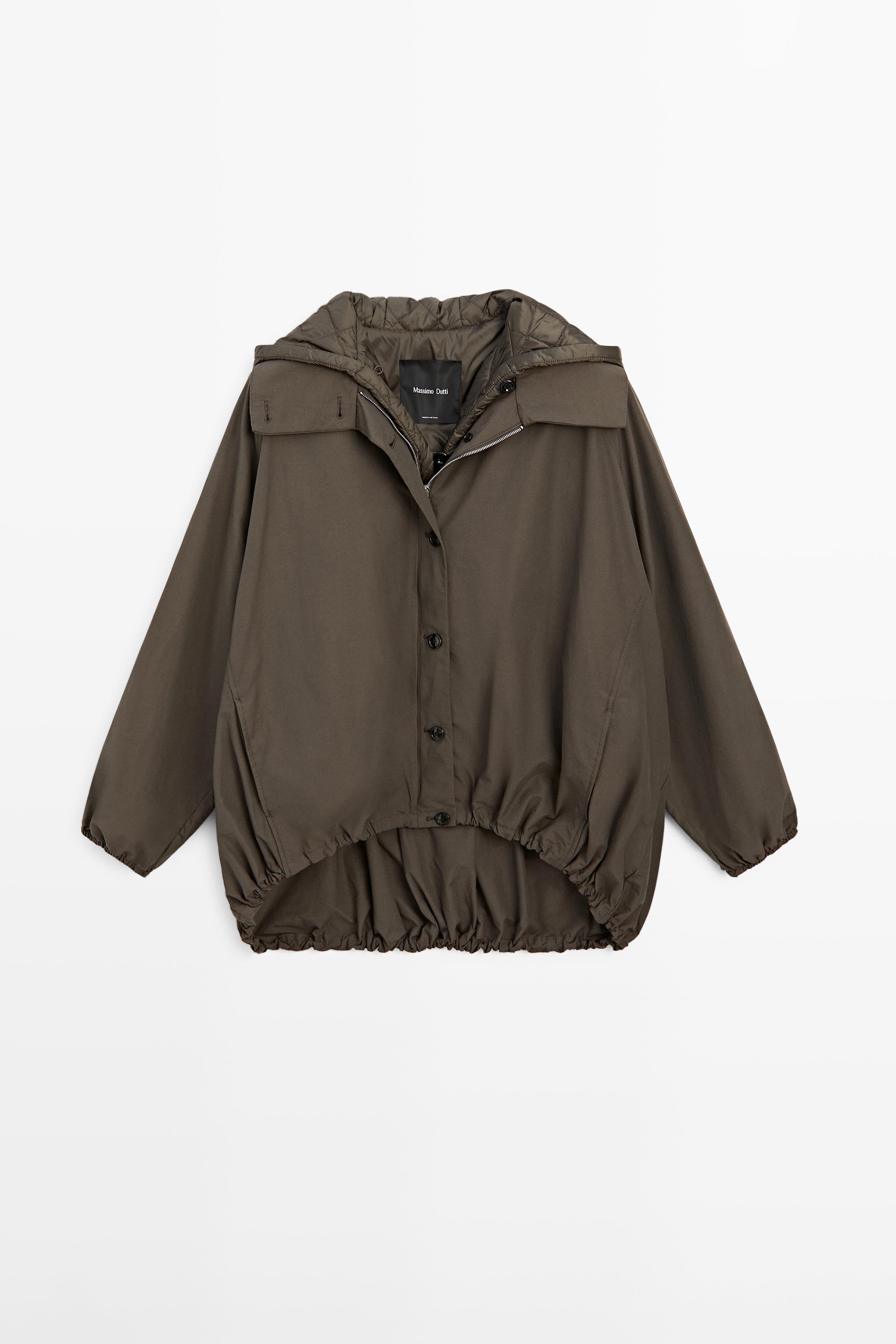Parka with puff detail