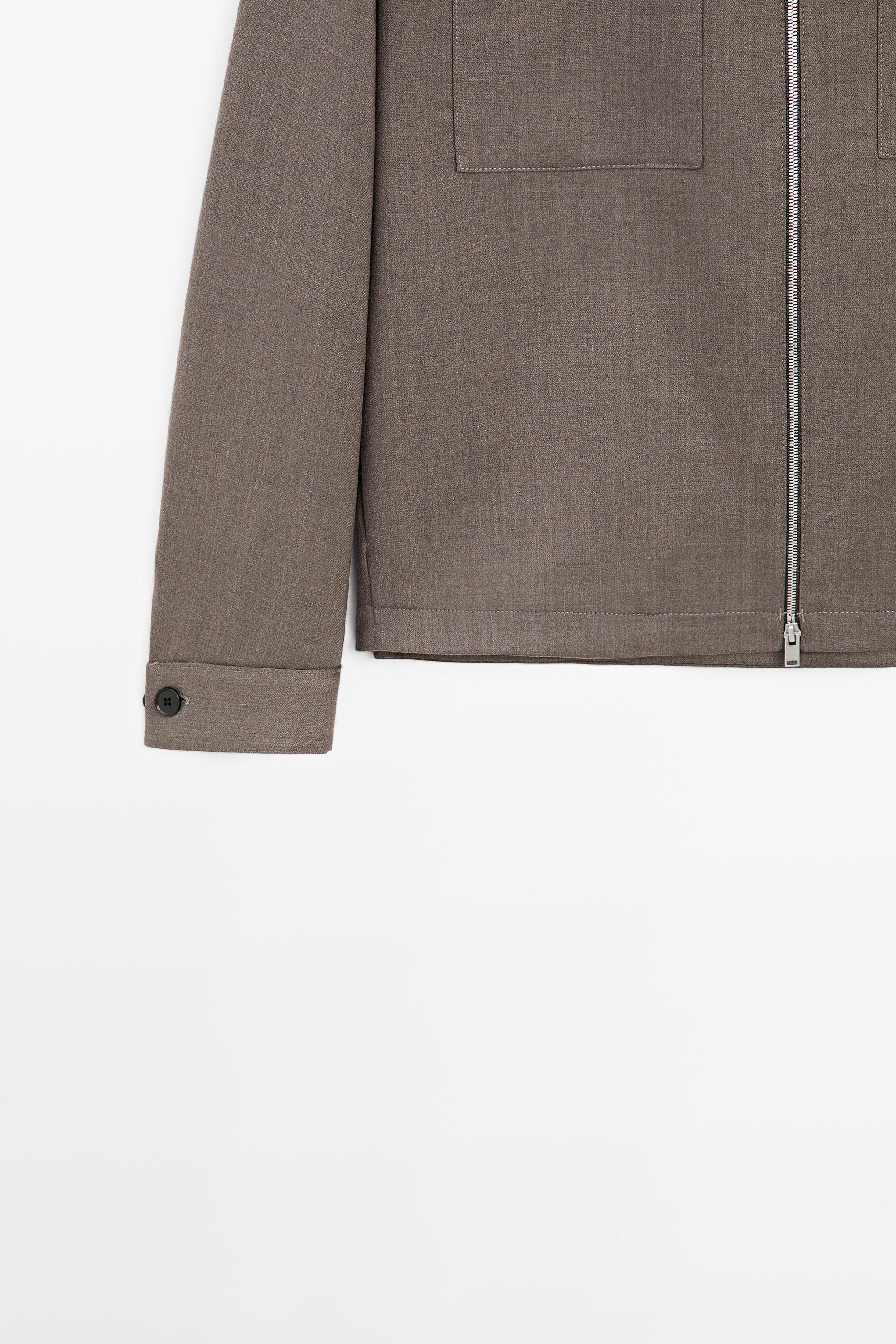 Wool-blend overshirt — MINK