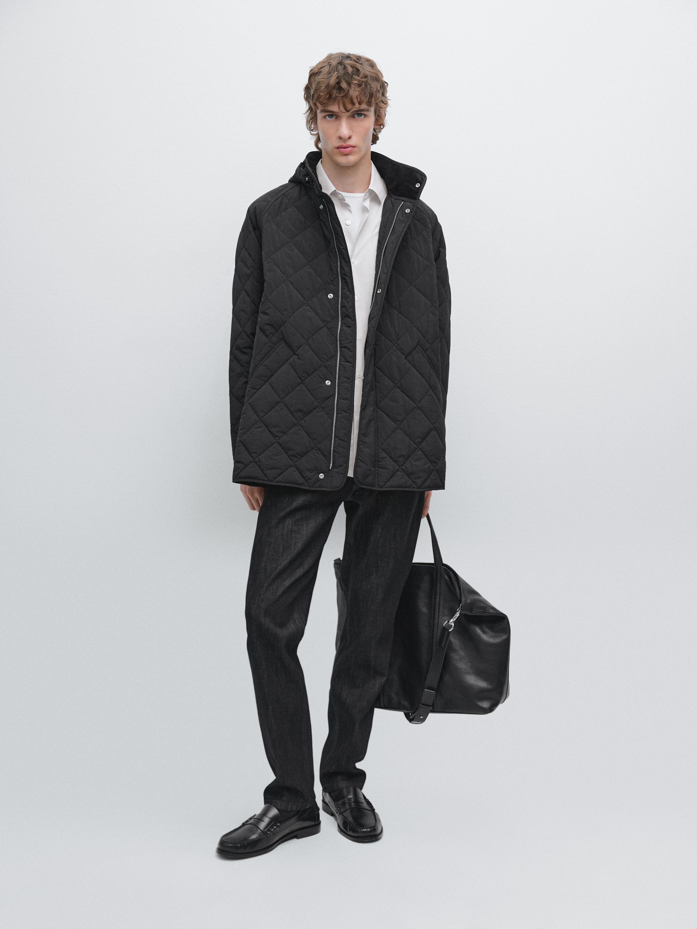 Water-repellent puffer coat