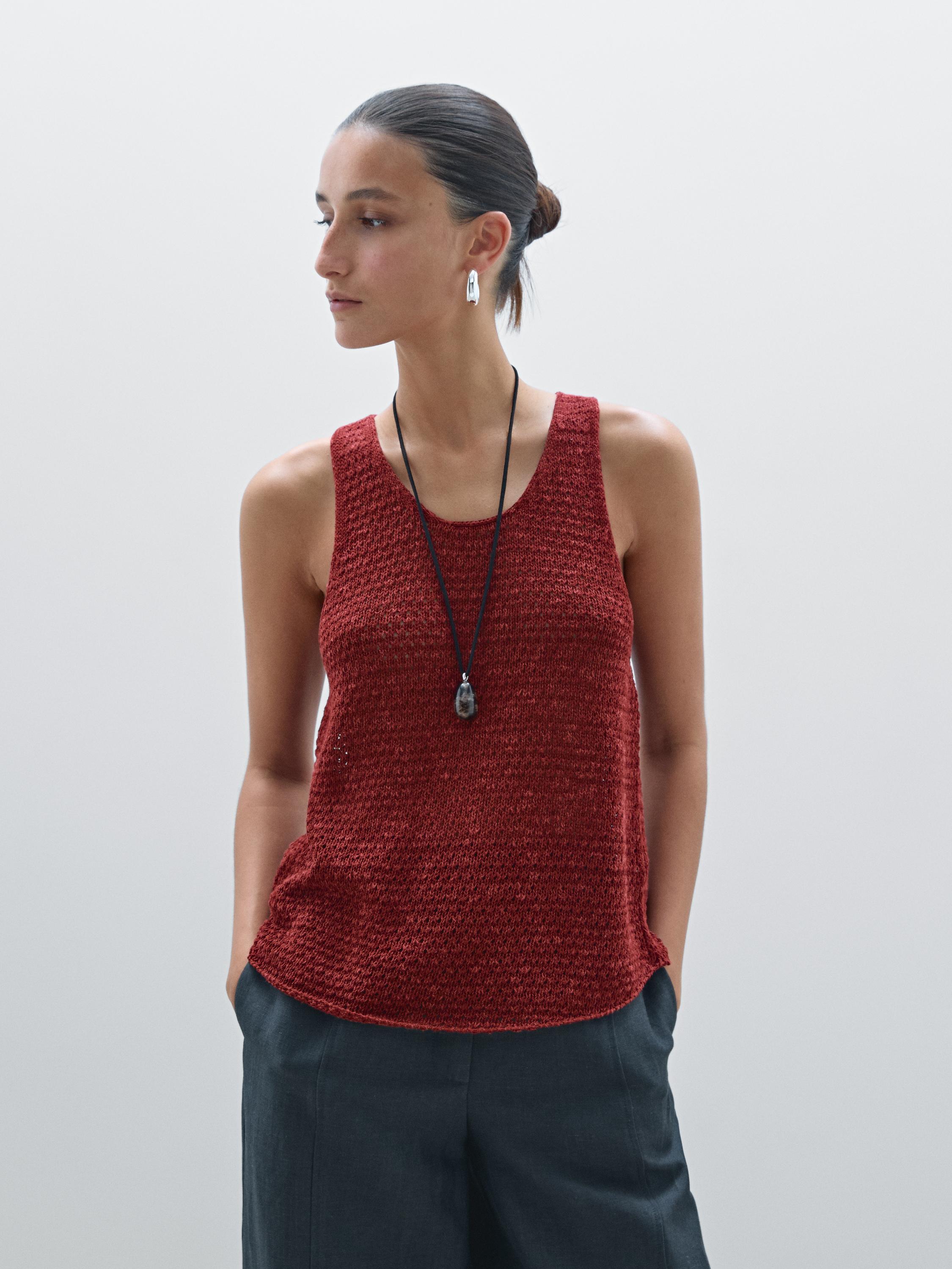 Textured cutwork top