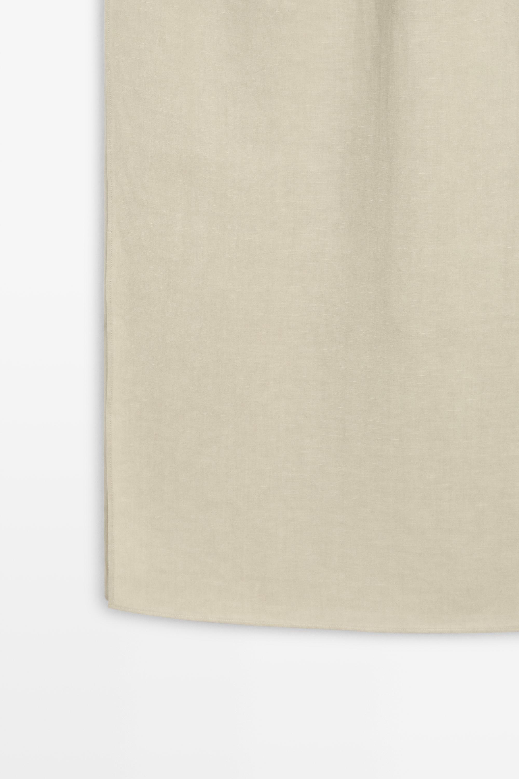 Double-layer midi skirt - STUDIO — PALE KHAKI
