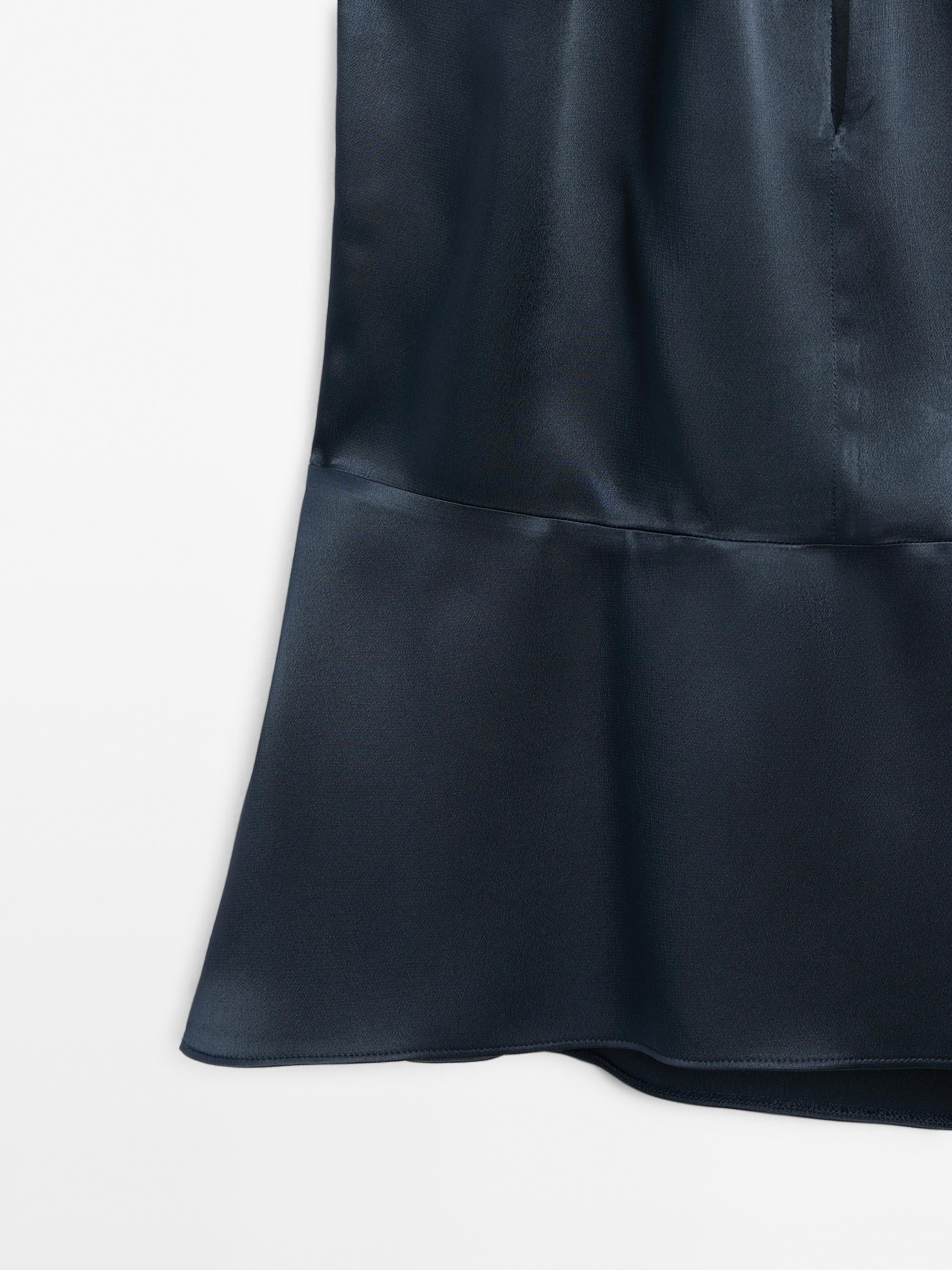 Flowing satin halter top