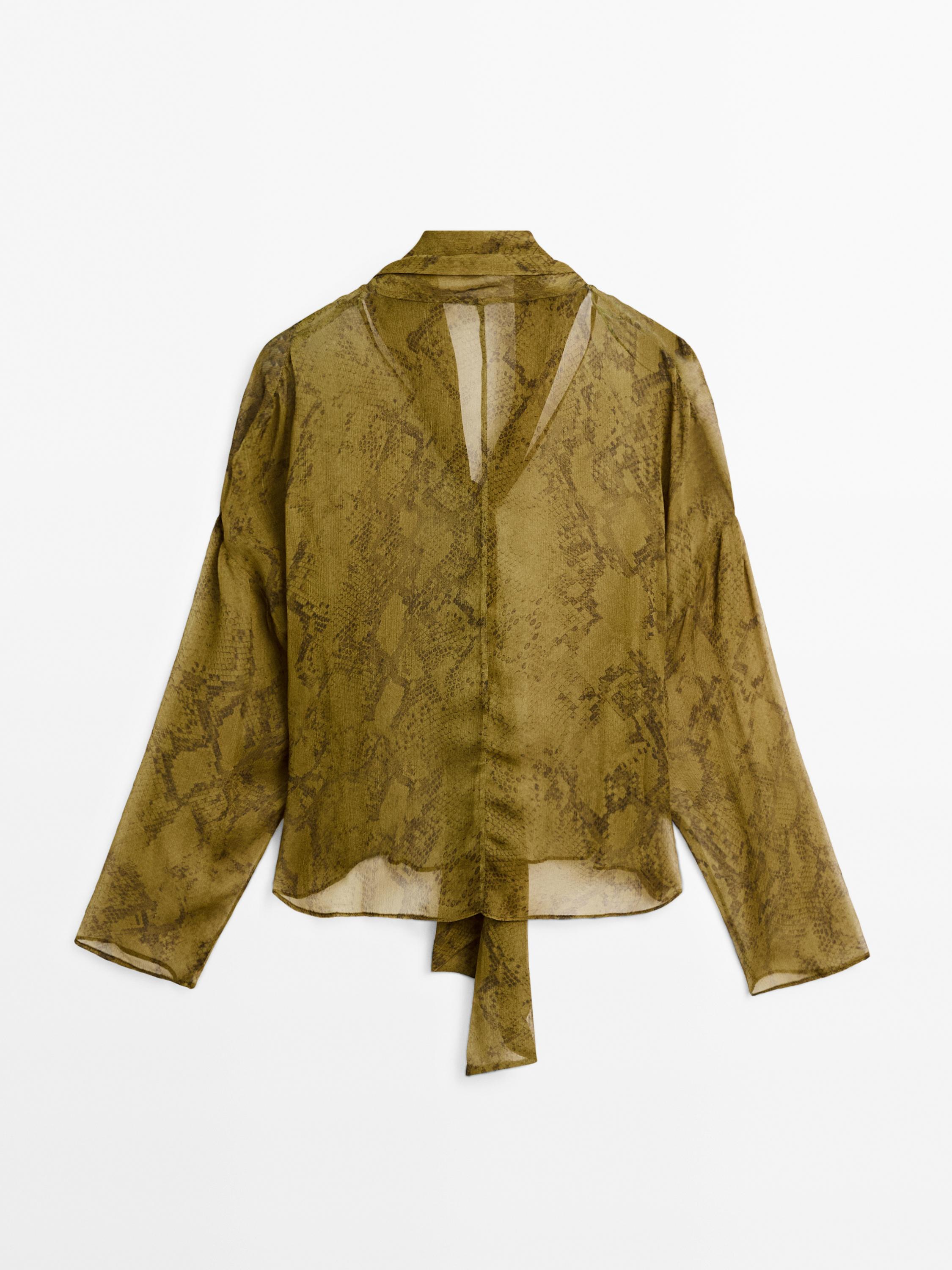 Lepršava bluza sa životinjskim uzorkom