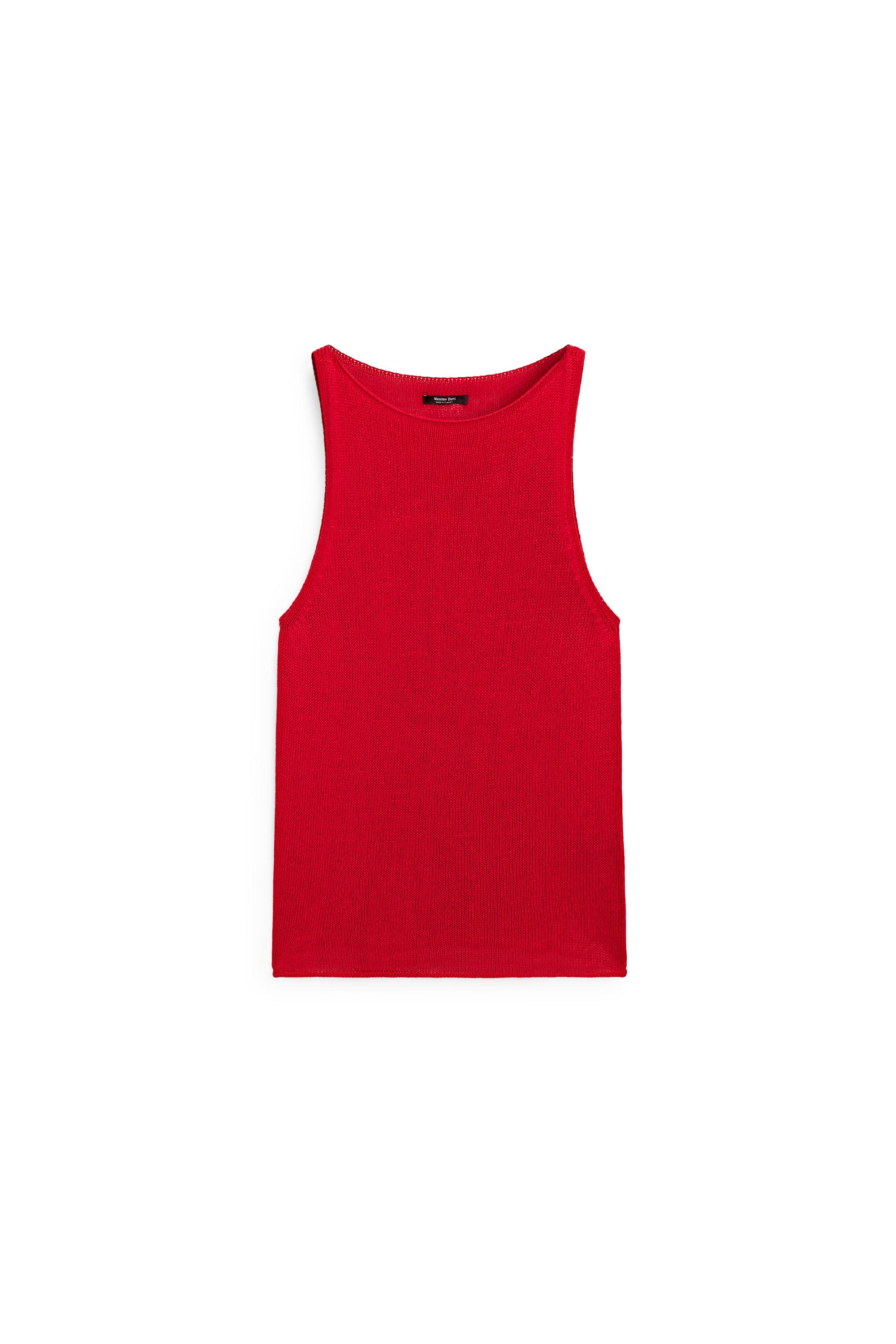 Fine-knit halter top