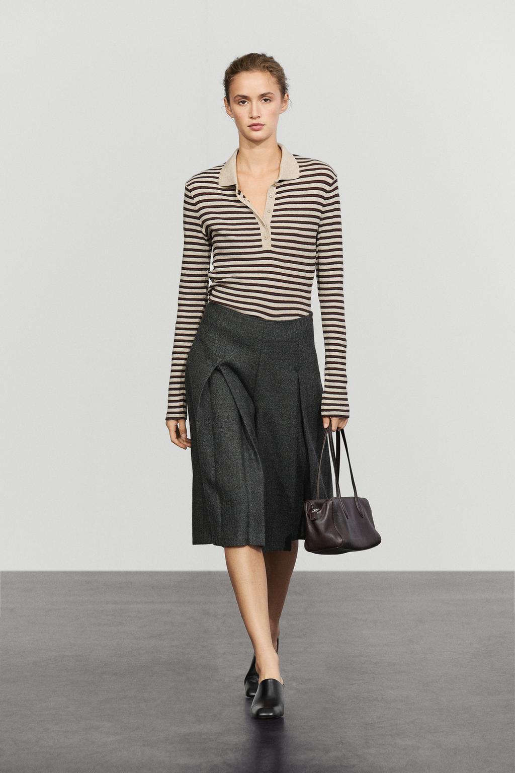 Massimo Dutti Pleated detallı skort şalvar