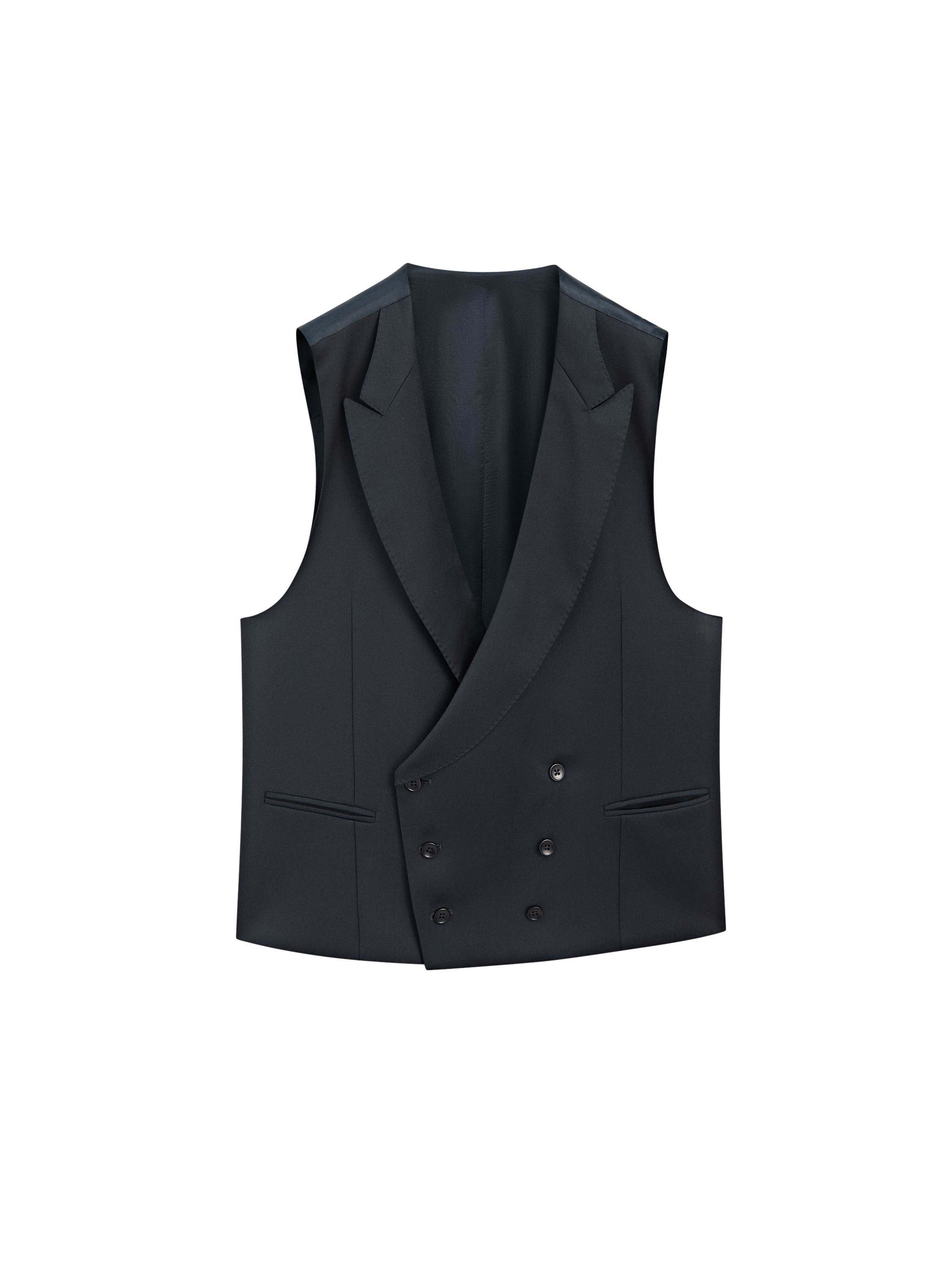 Massimo Dutti Serin yün klasik yelek görsel 2