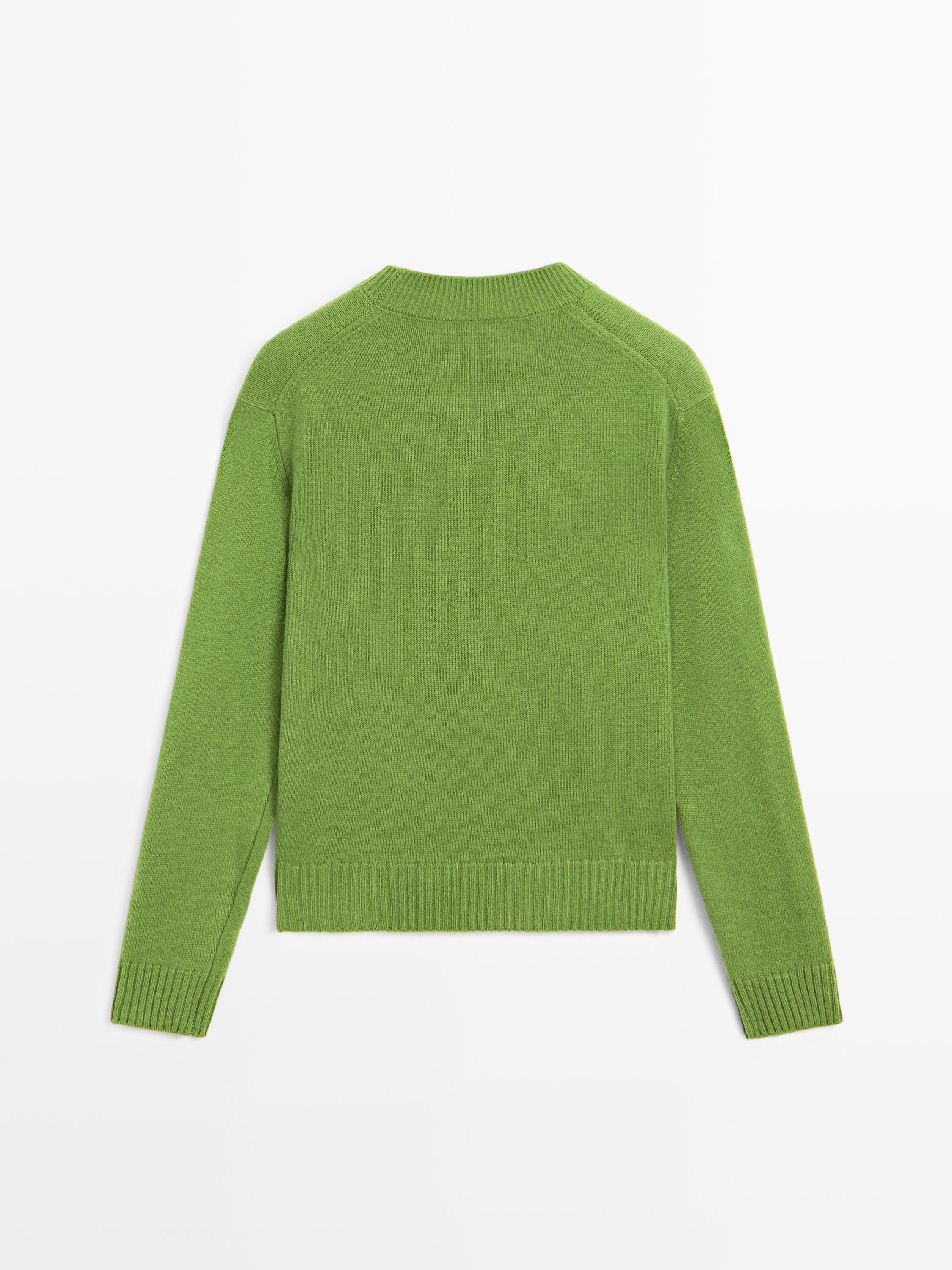 Sweter z mieszanki wełny z okrągłym dekoltem