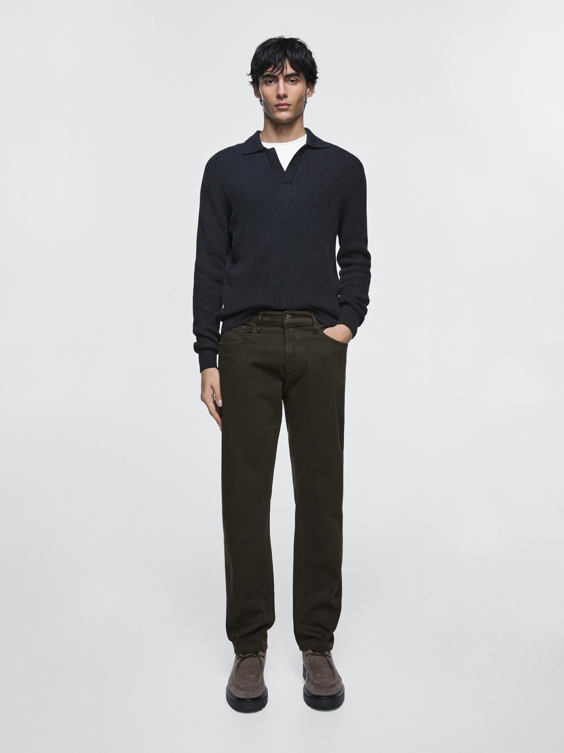 Tapered fit jeans — DARK GREEN