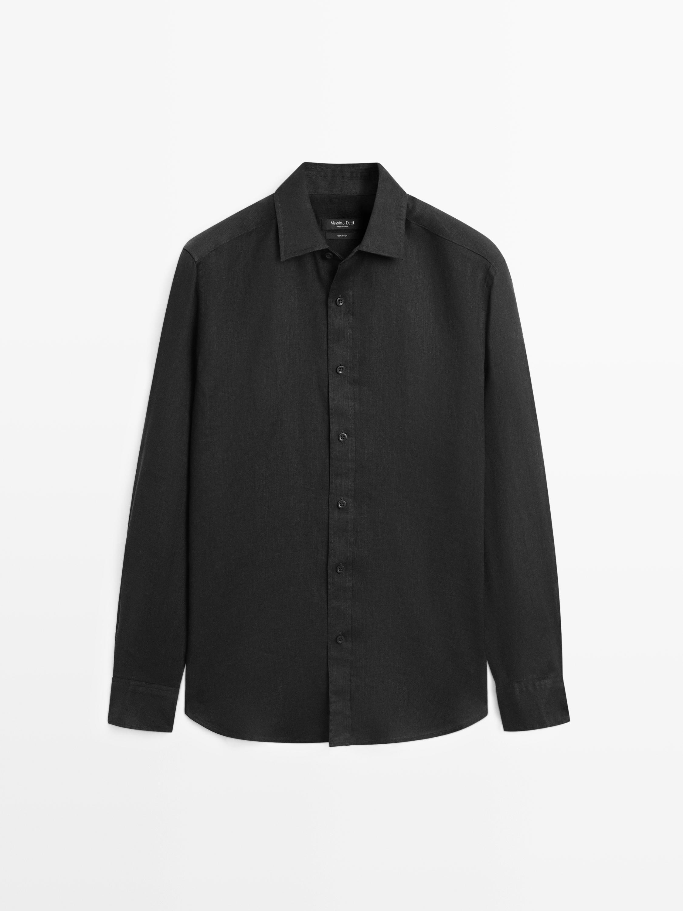 Camisa slim fit 100% lino