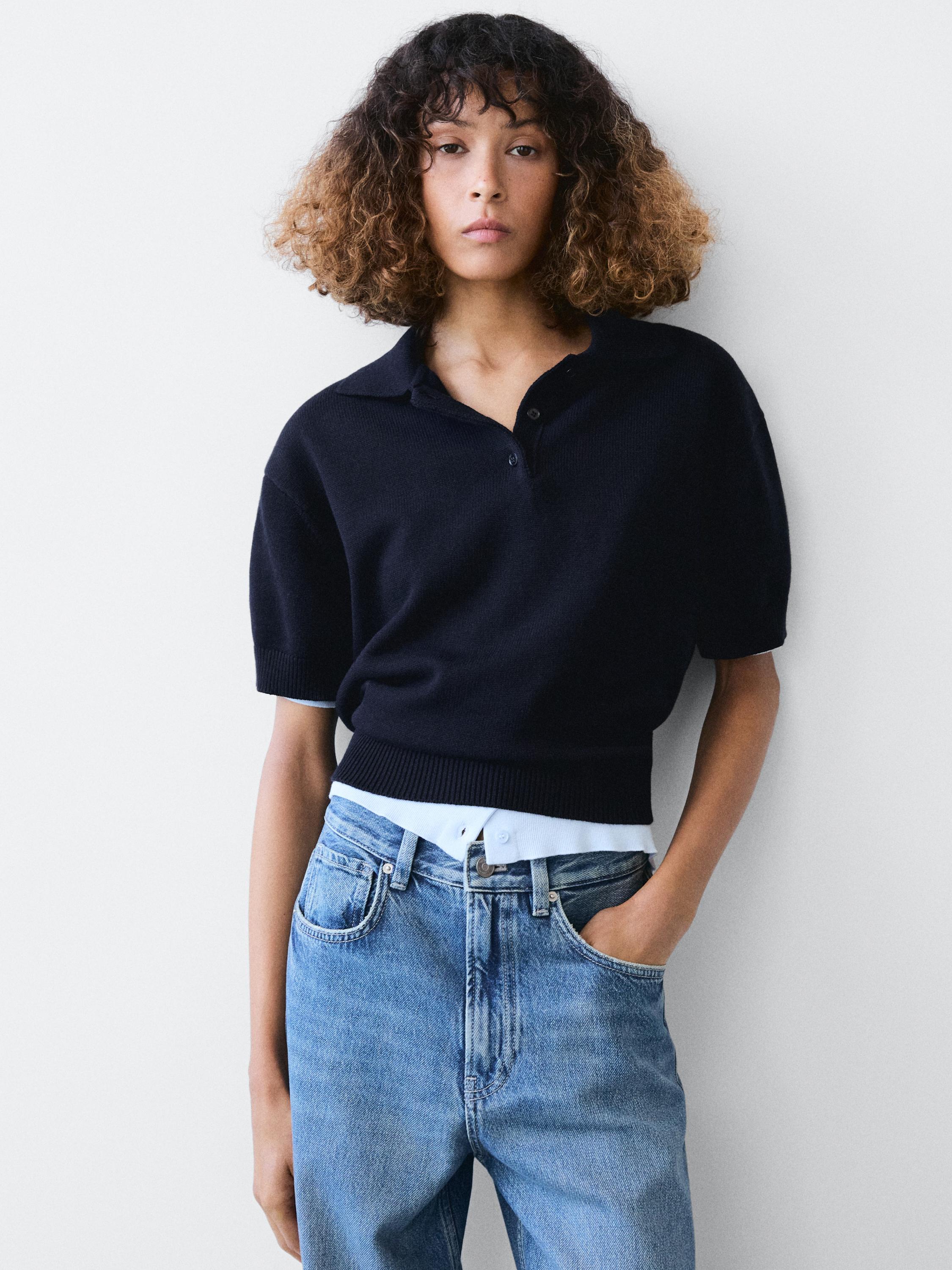 Jersey polo punto con lana