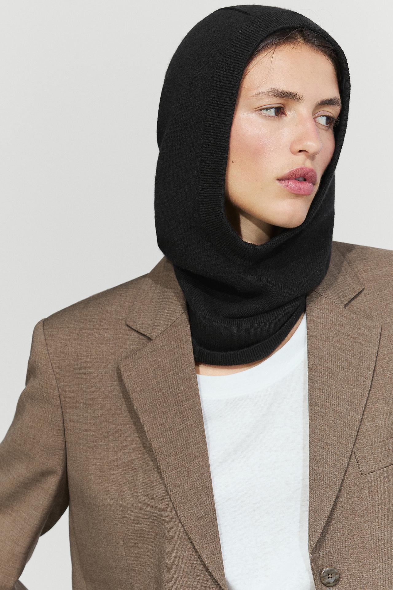 100% cashmere balaclava — BLACK