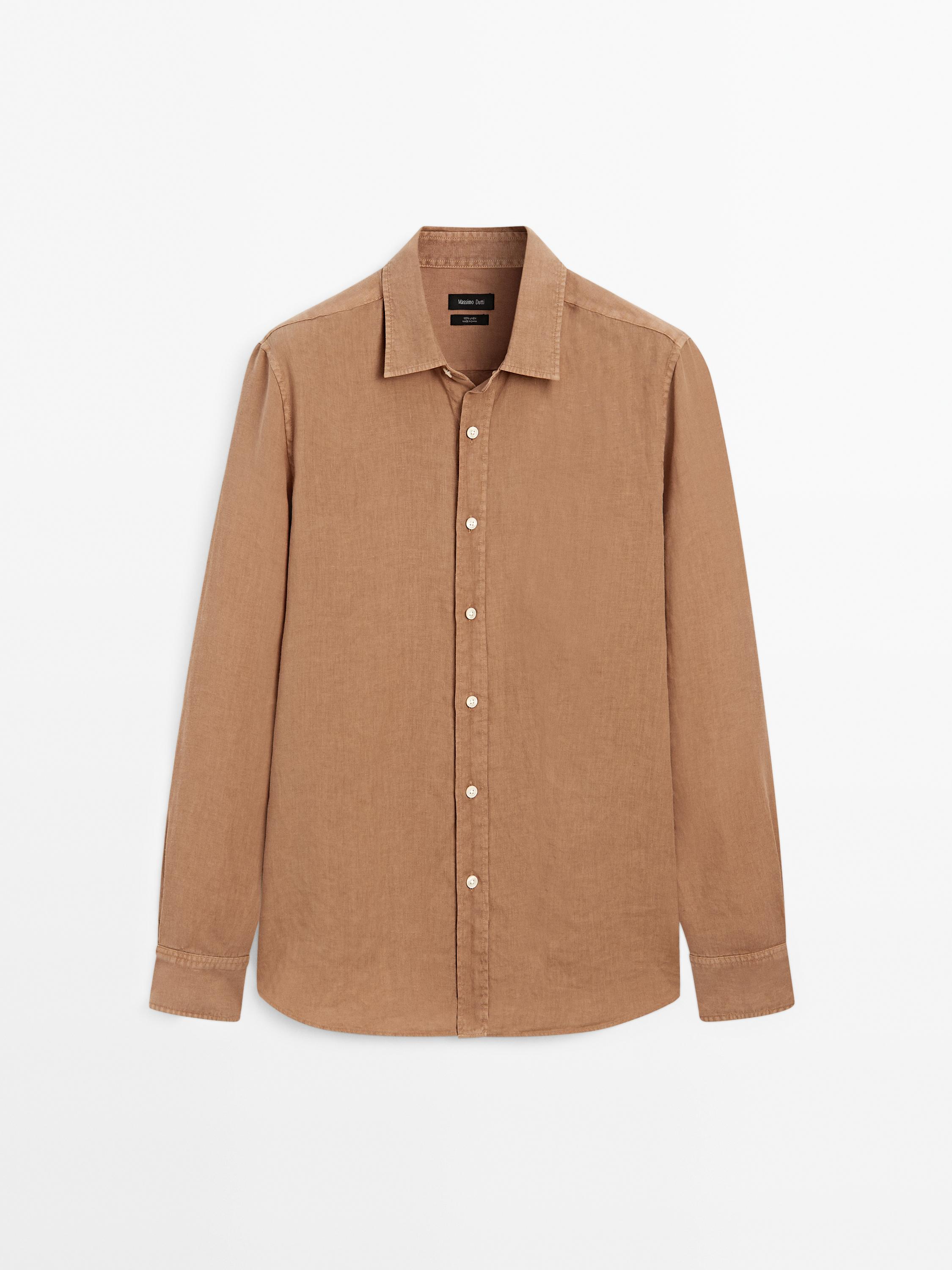 Regular fit shirt with maltinto finish