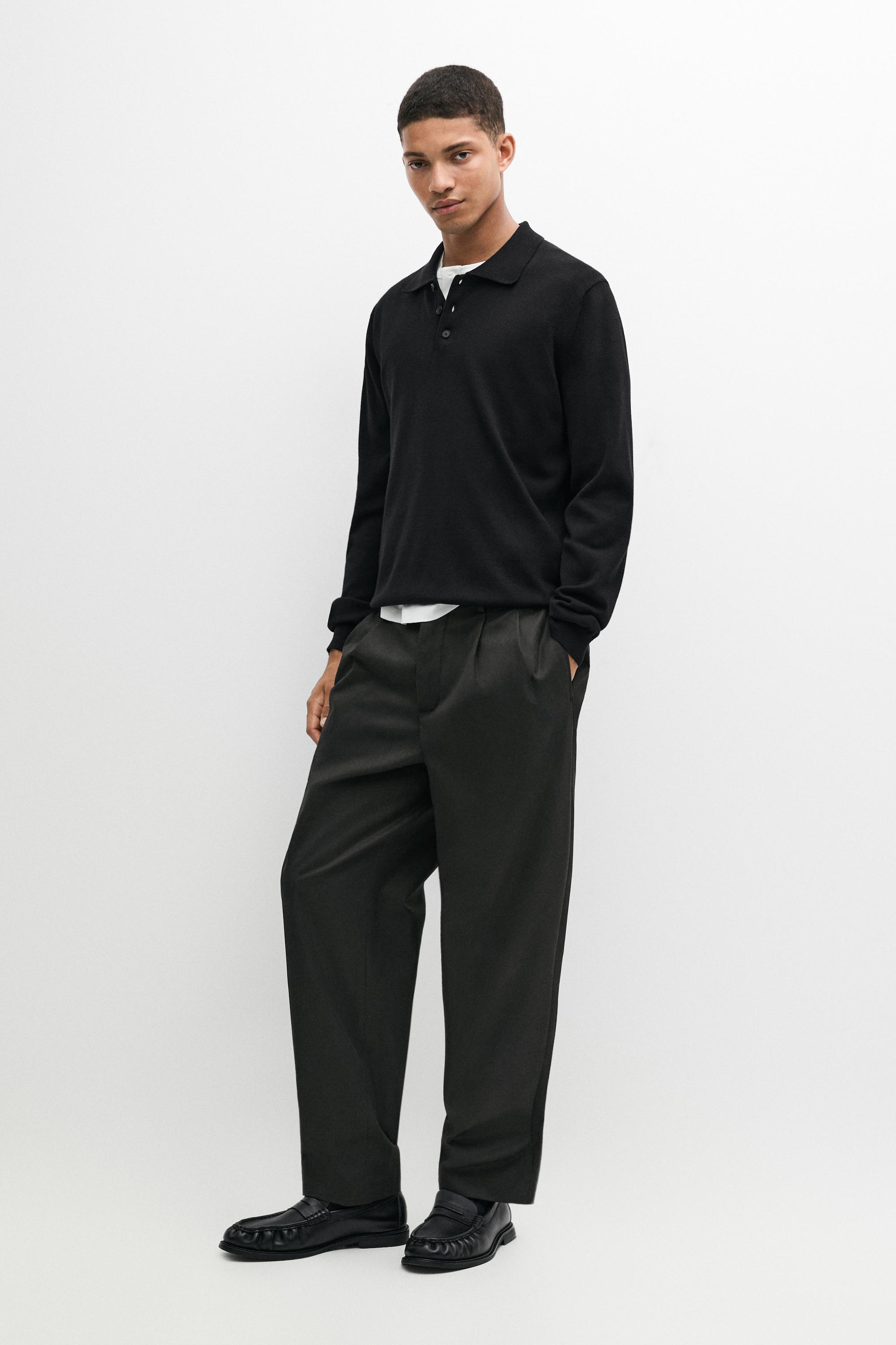 100% cotton knit polo sweater
