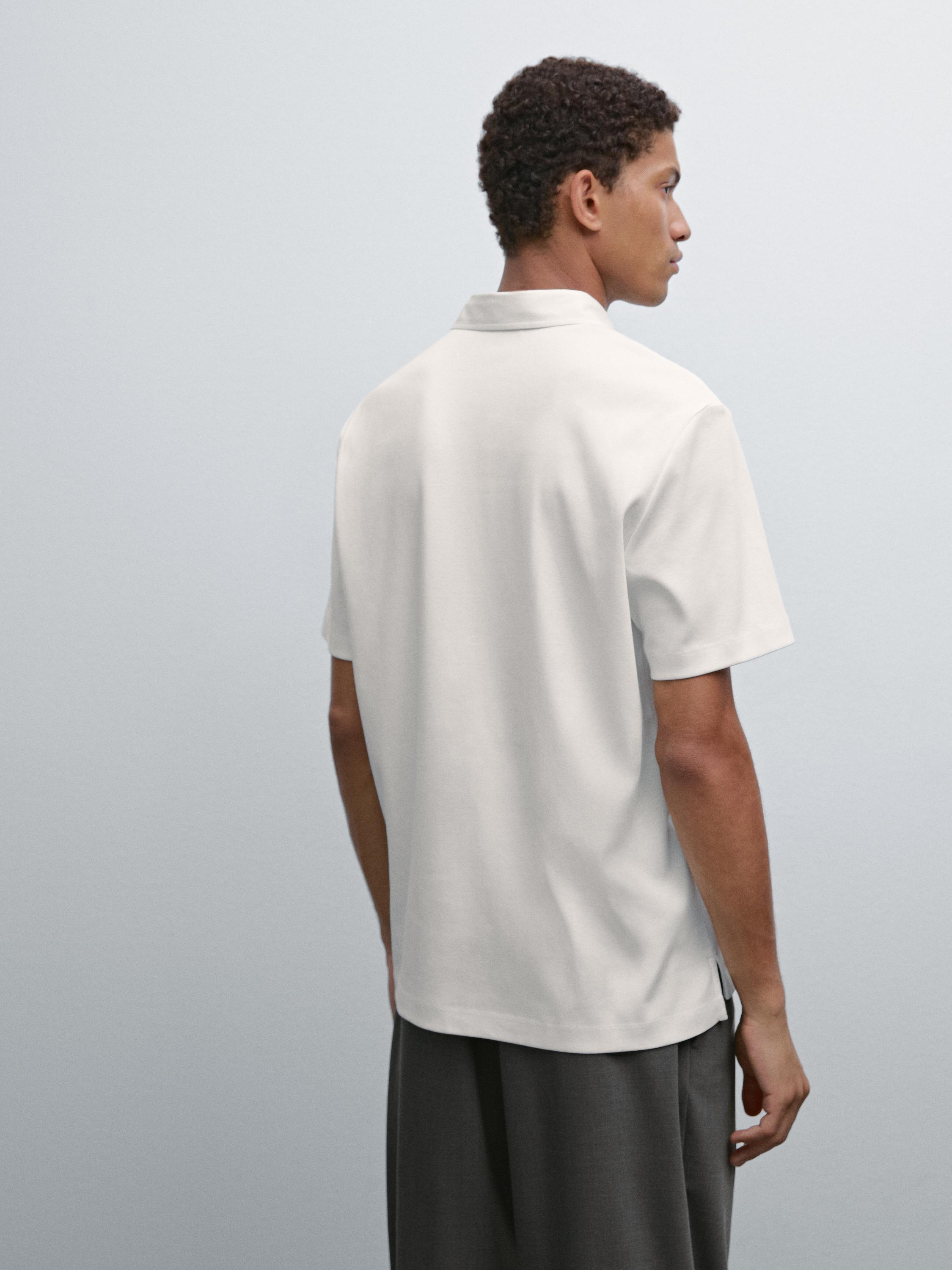 Short sleeve cotton polo shirt