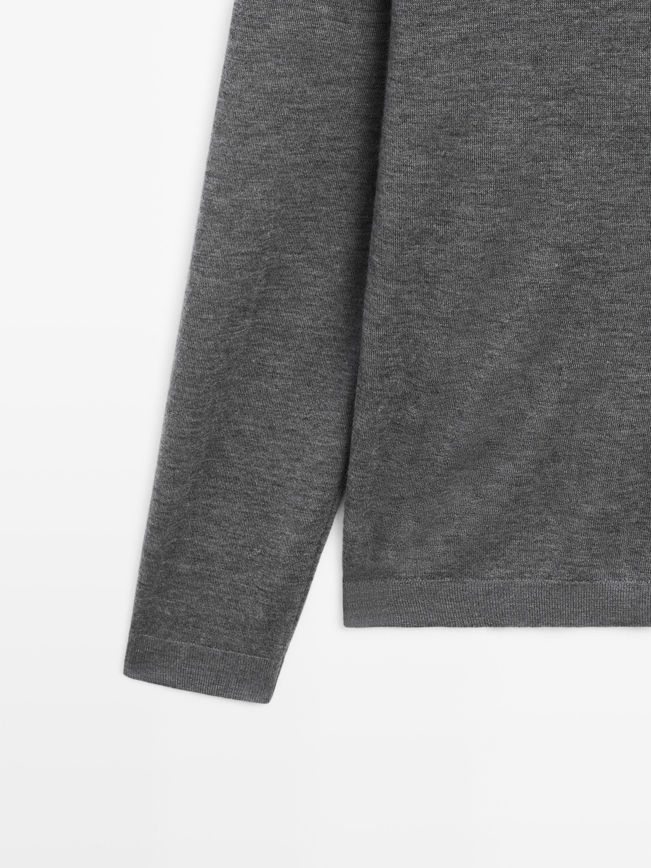Jersey punto cuello redondo 100% cashmere