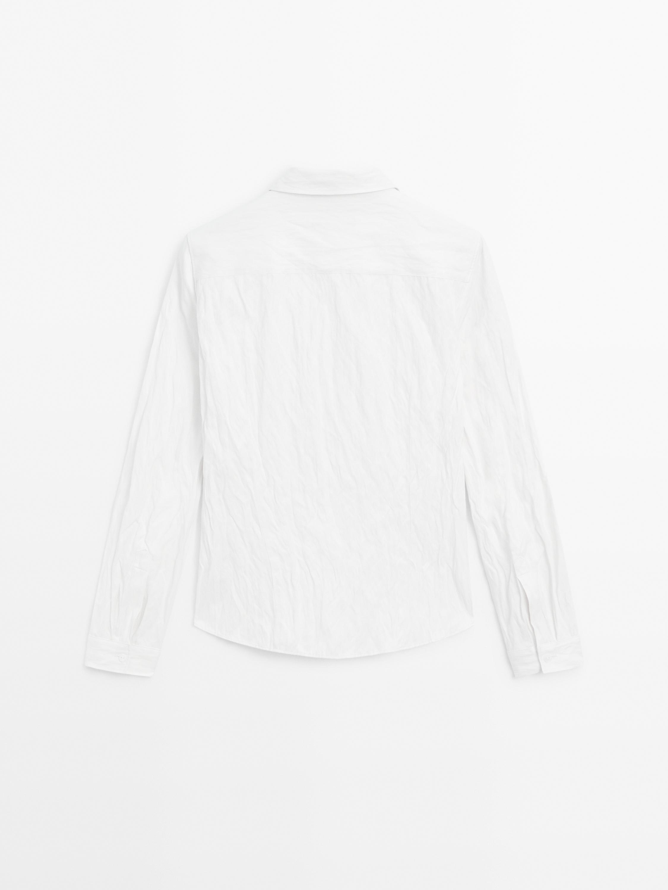 Textured cotton blend shirt