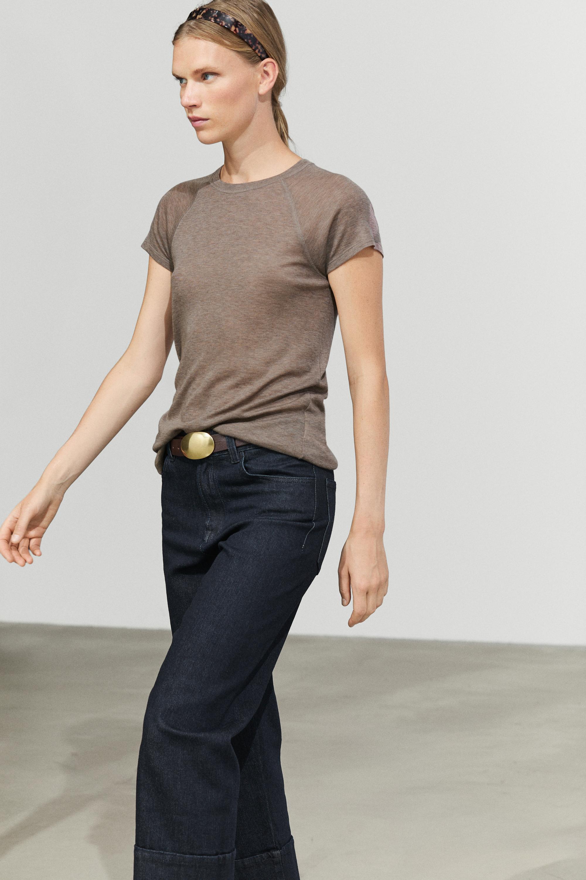 Short sleeve raglan T-shirt — MINK