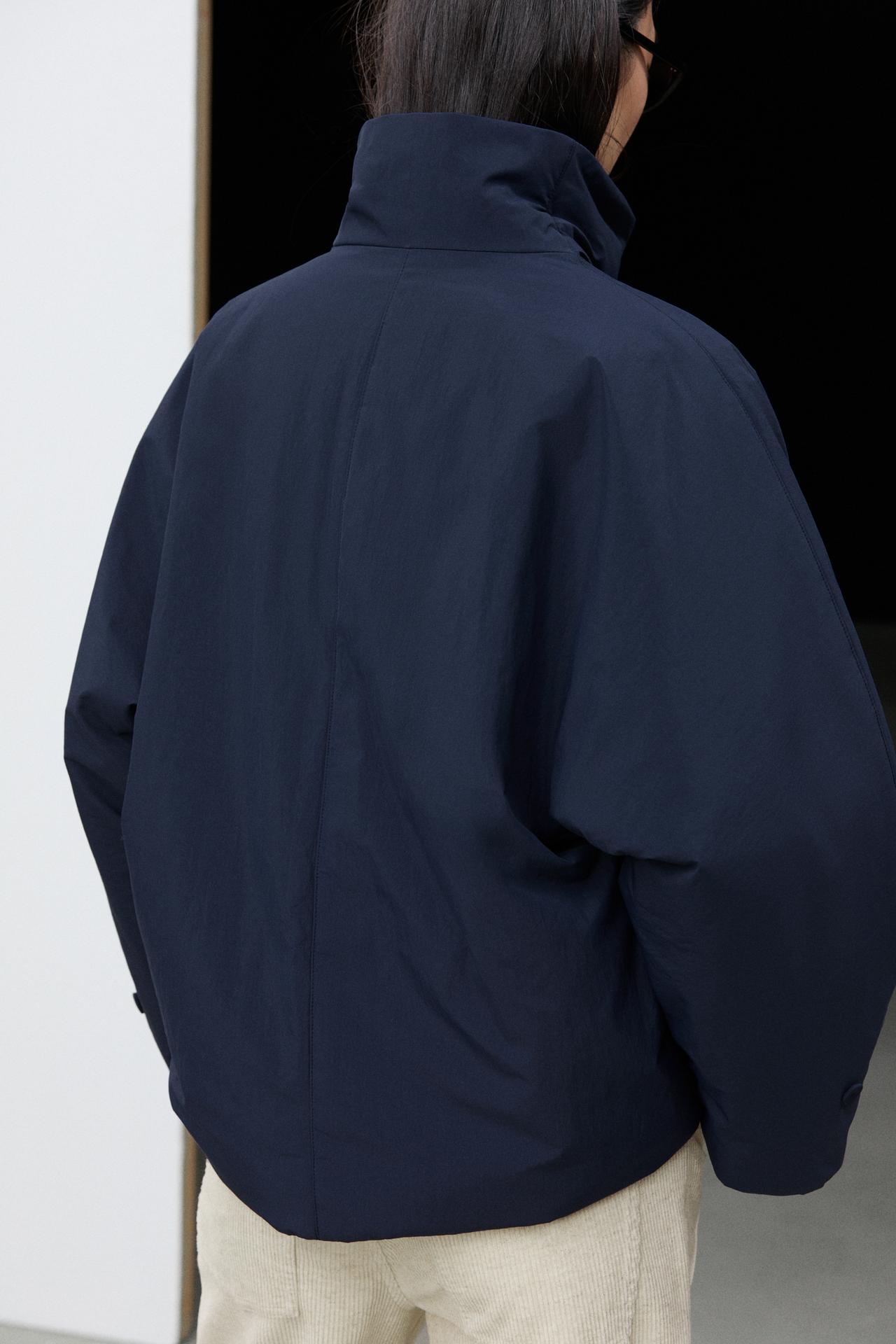 Short lightweight quilted jacket — FADED PETROL BLUE