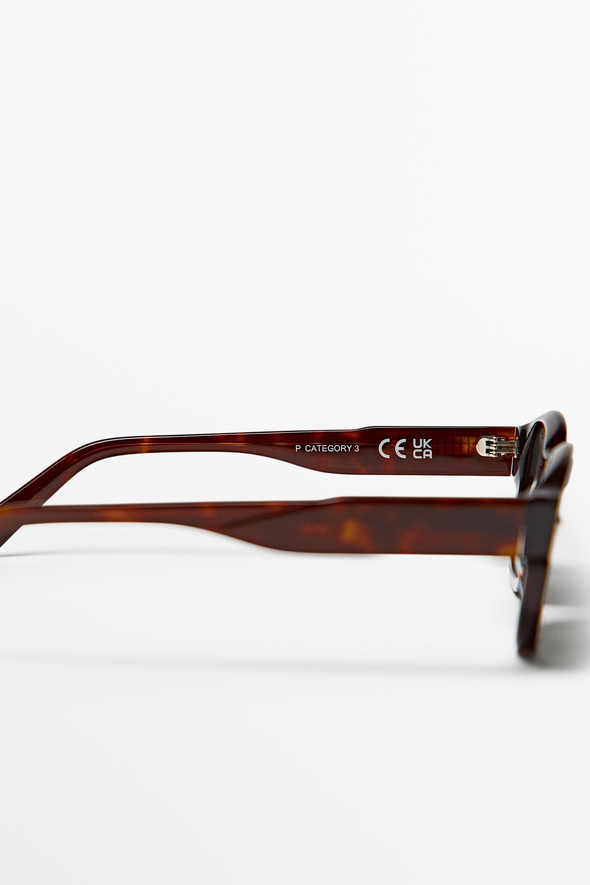 Round sunglasses — BROWN