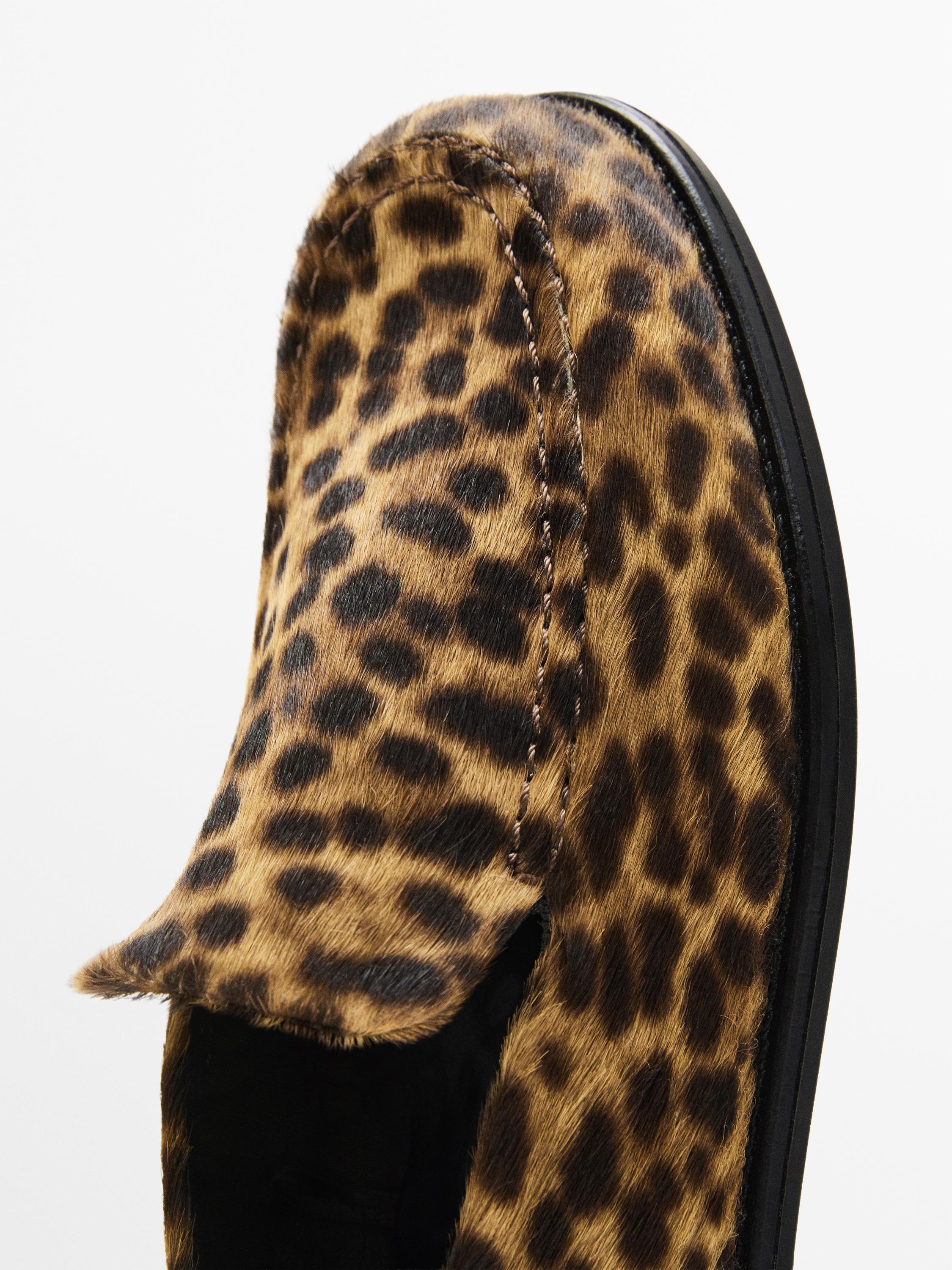 Animal print loafers