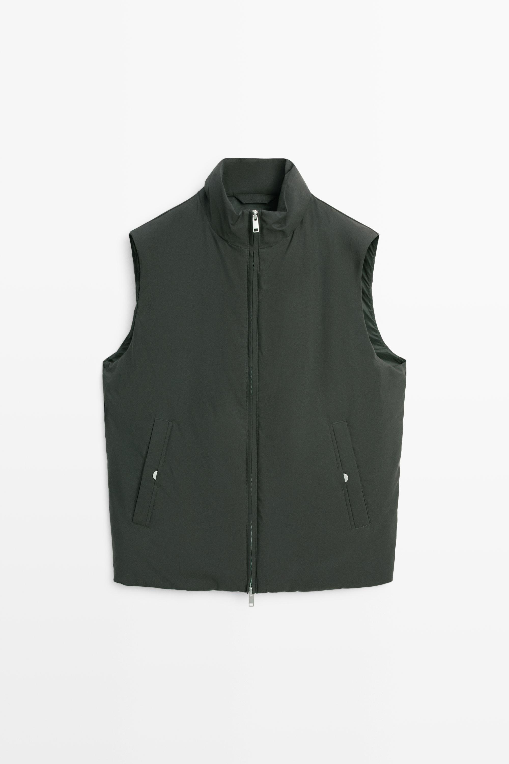 Ultra-lightweight water-repellent down gilet — DARK MARL