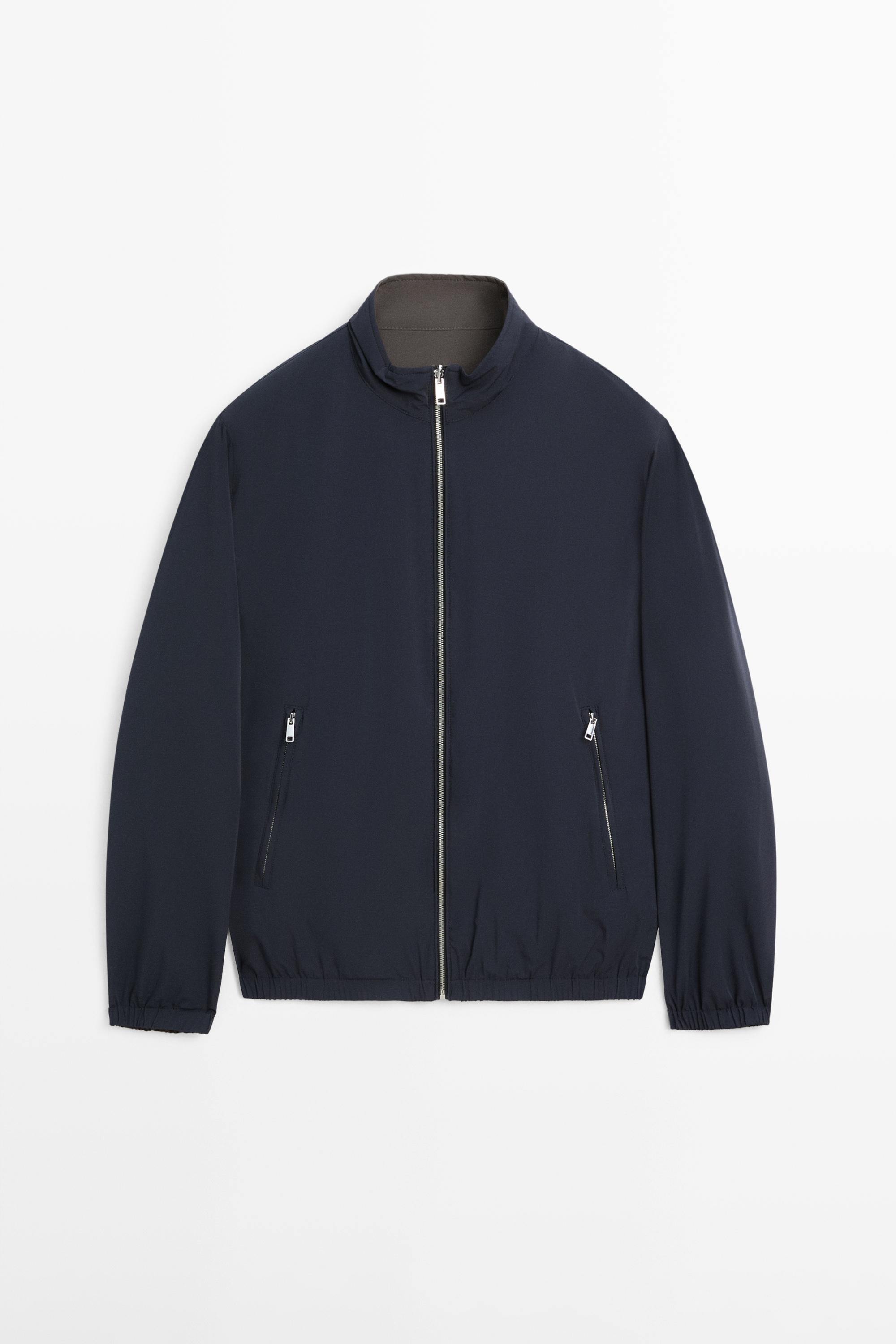 Short reversible jacket — NAVY BLUE