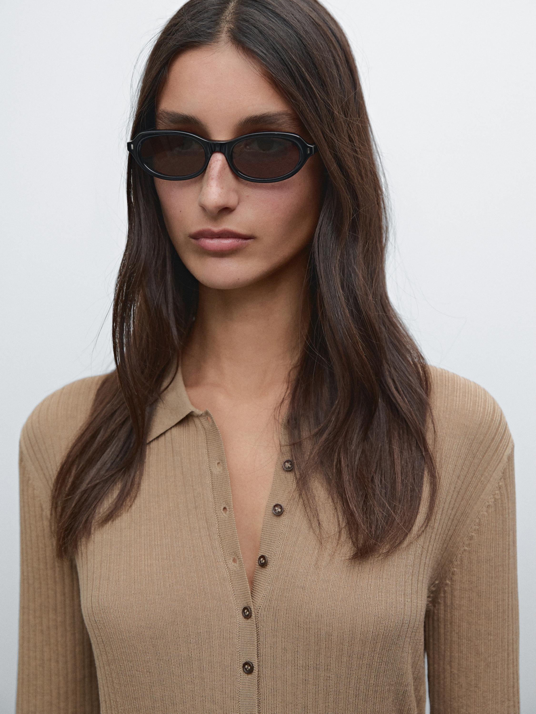 Jersey punto cuello polo botones canalé