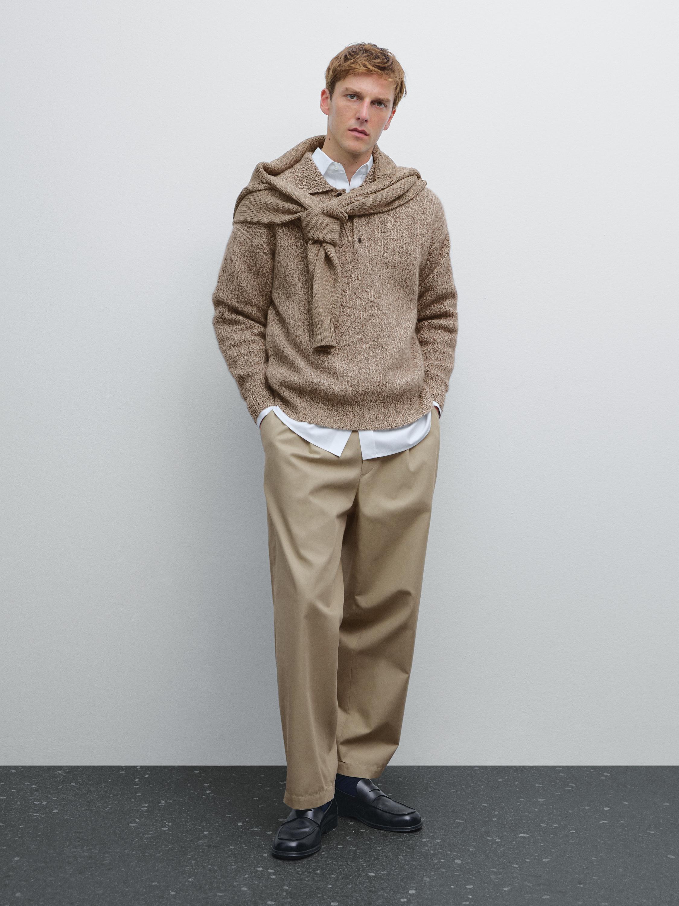 Maglia a polo 100% cashmere